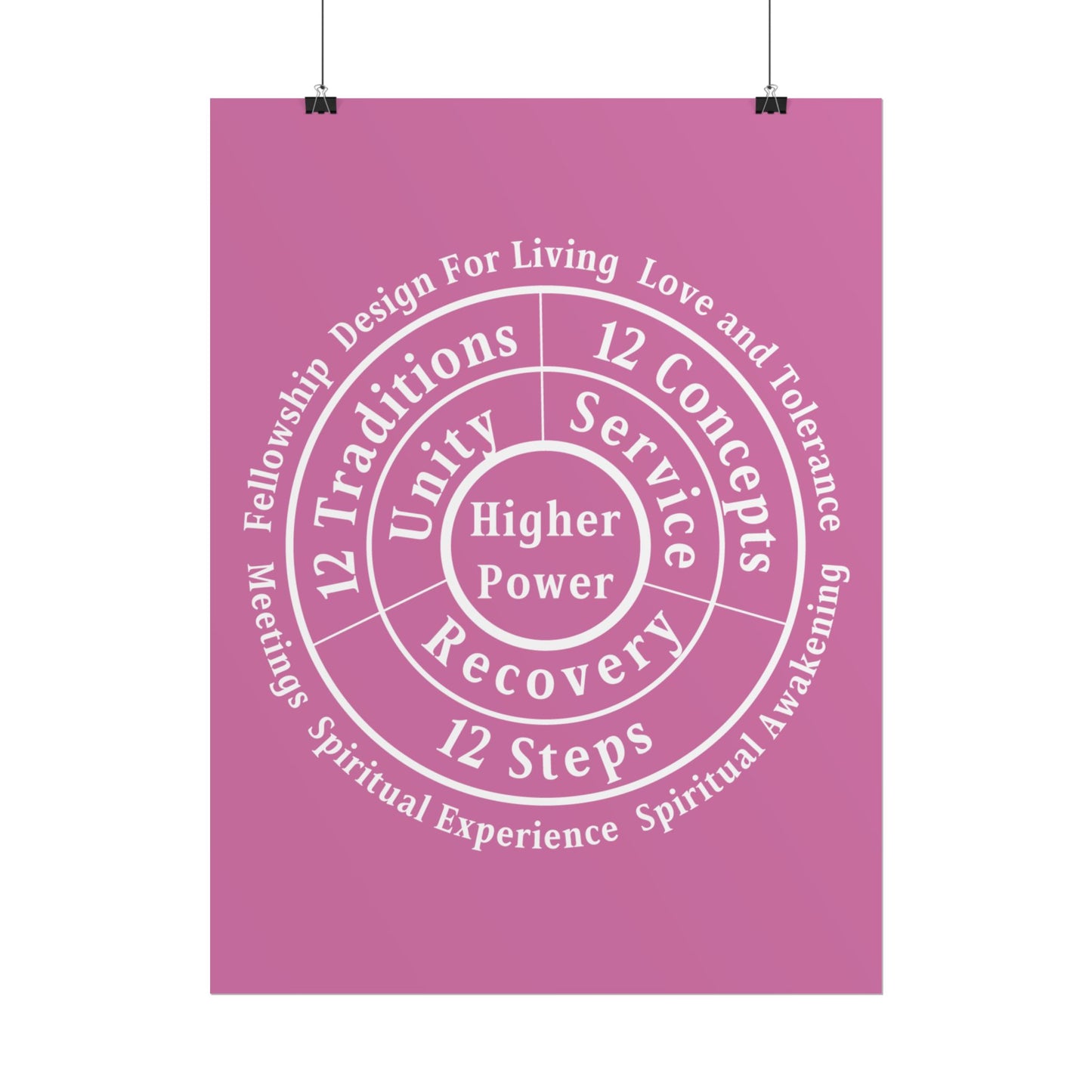 Haler Smith Rolled Poster - Higher Power 1 - Light Pink Matte Finish