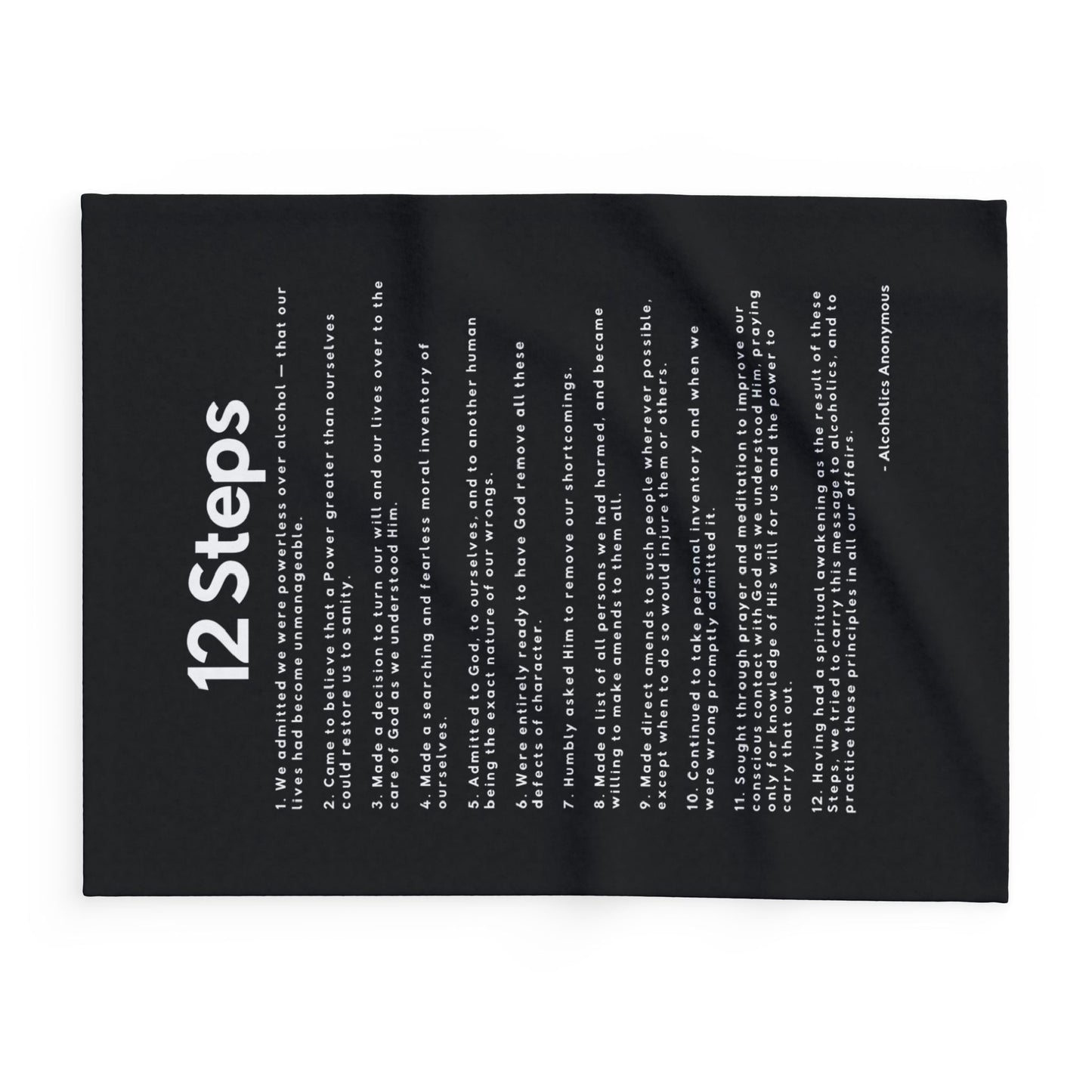 Haler Smith - Home Decor - Haler Smith Polar Fleece Blanket - 12 Steps - Black