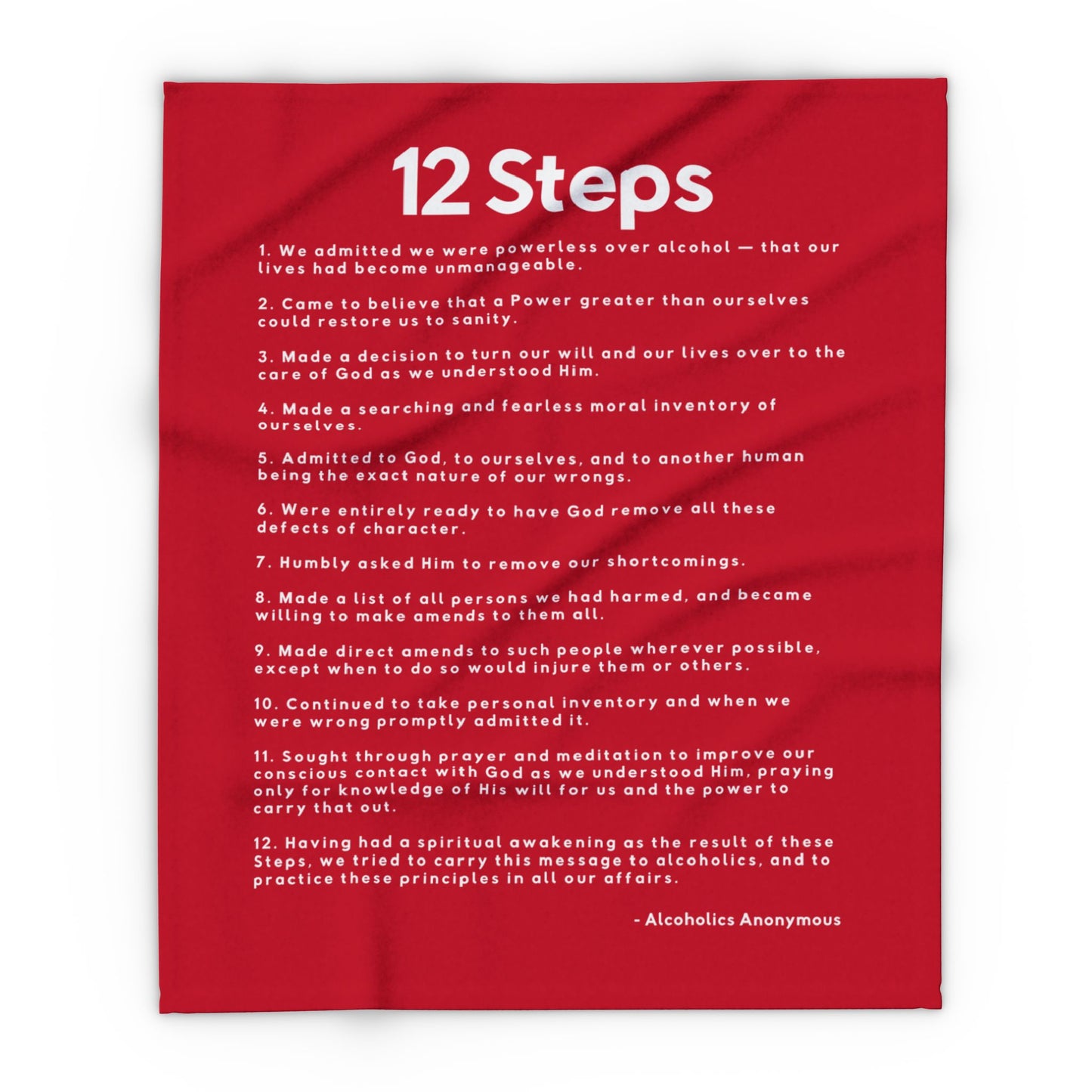 Haler Smith - Home Decor - Haler Smith Polar Fleece Blanket - 12 Steps - Dark Red