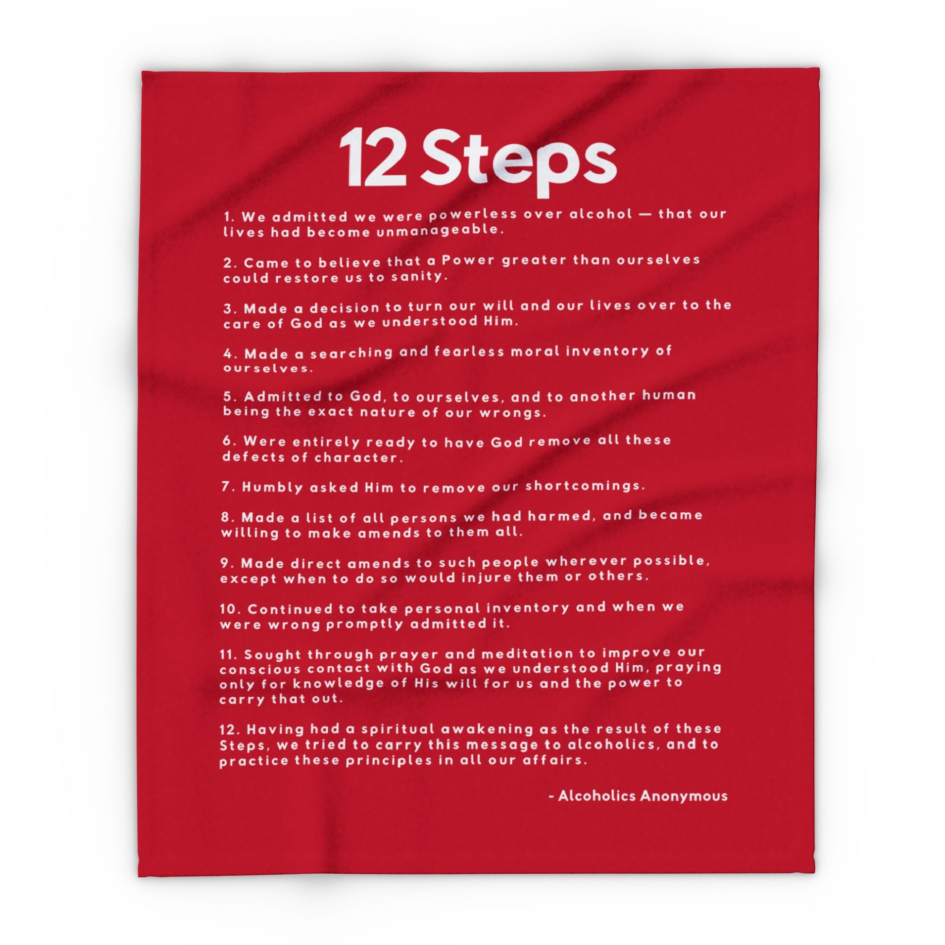 Haler Smith - Home Decor - Haler Smith Polar Fleece Blanket - 12 Steps - Dark Red