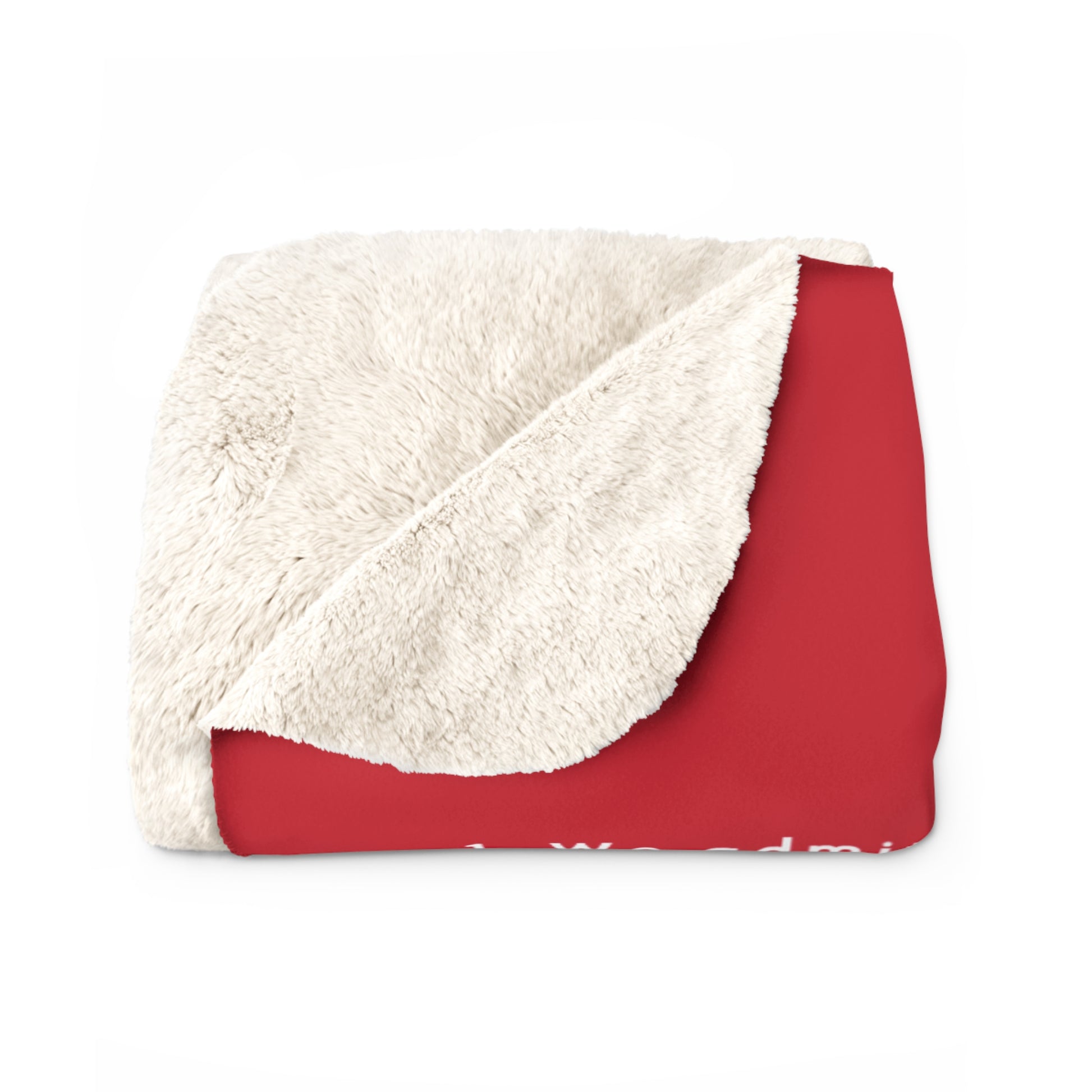 Haler Smith - Home Decor - Haler Smith Sherpa Fleece Blanket - 12 Steps - Dark Red