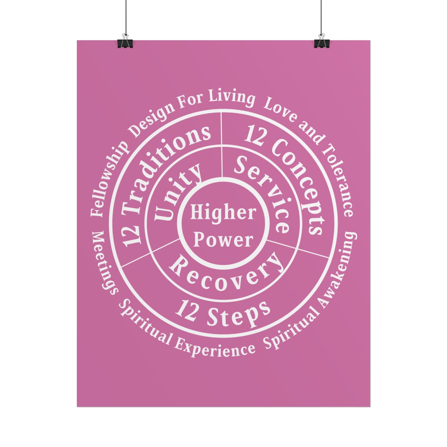 Haler Smith Rolled Poster - Higher Power 1 - Light Pink Matte Finish