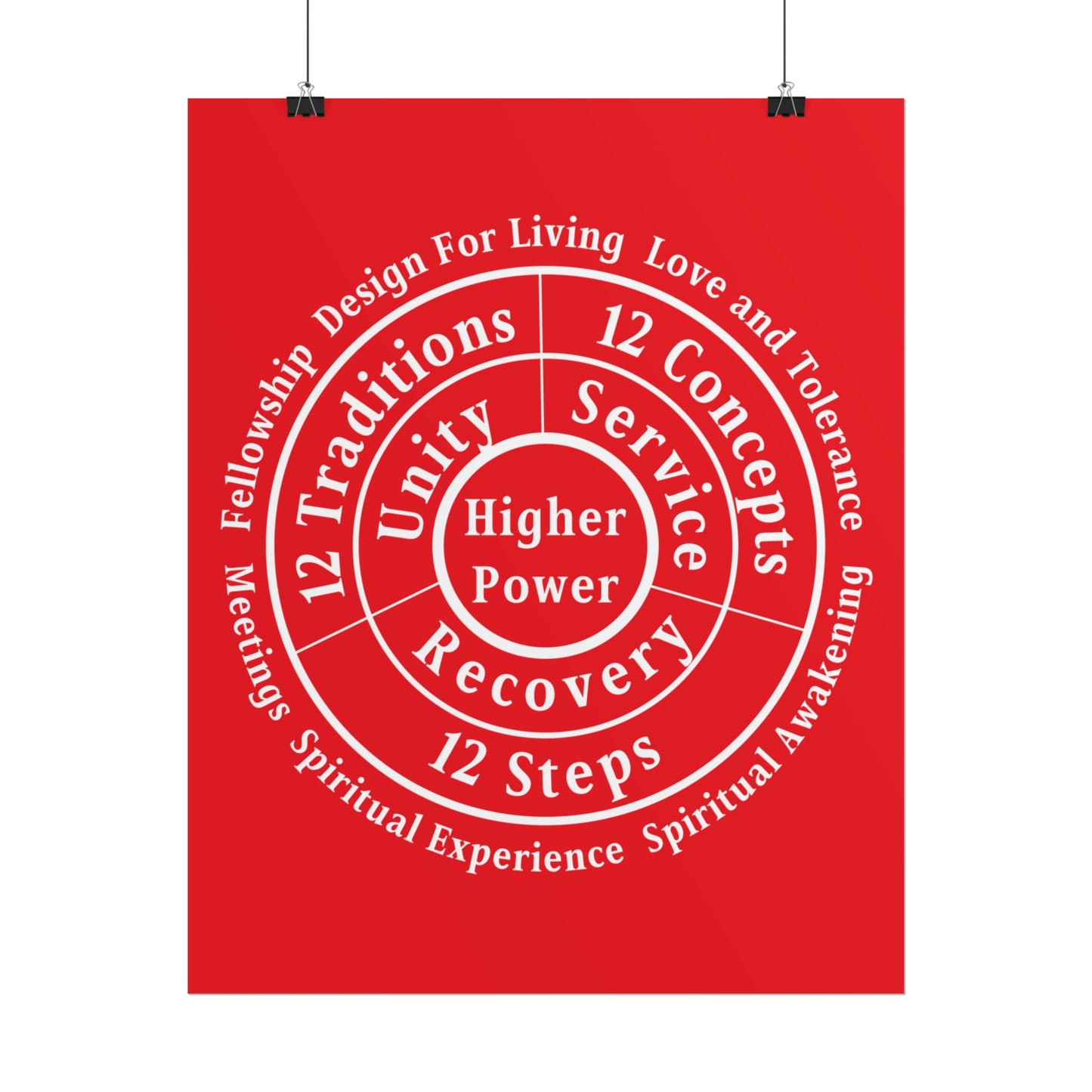 Haler Smith Rolled Poster - Higher Power 1 - Red Matte Finish