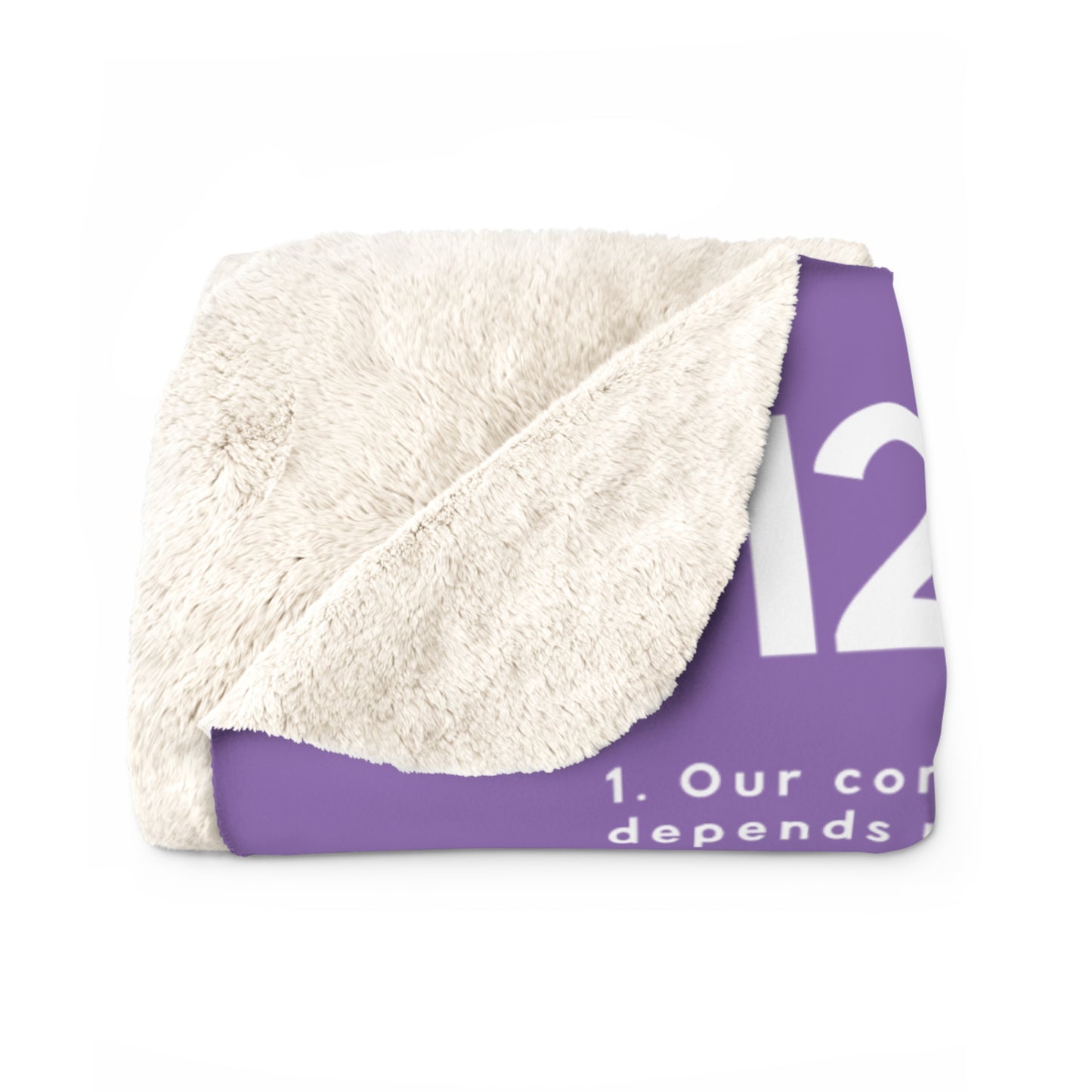 Haler Smith - Home Decor - Haler Smith Sherpa Fleece Blanket - 12 Traditions - Light Purple