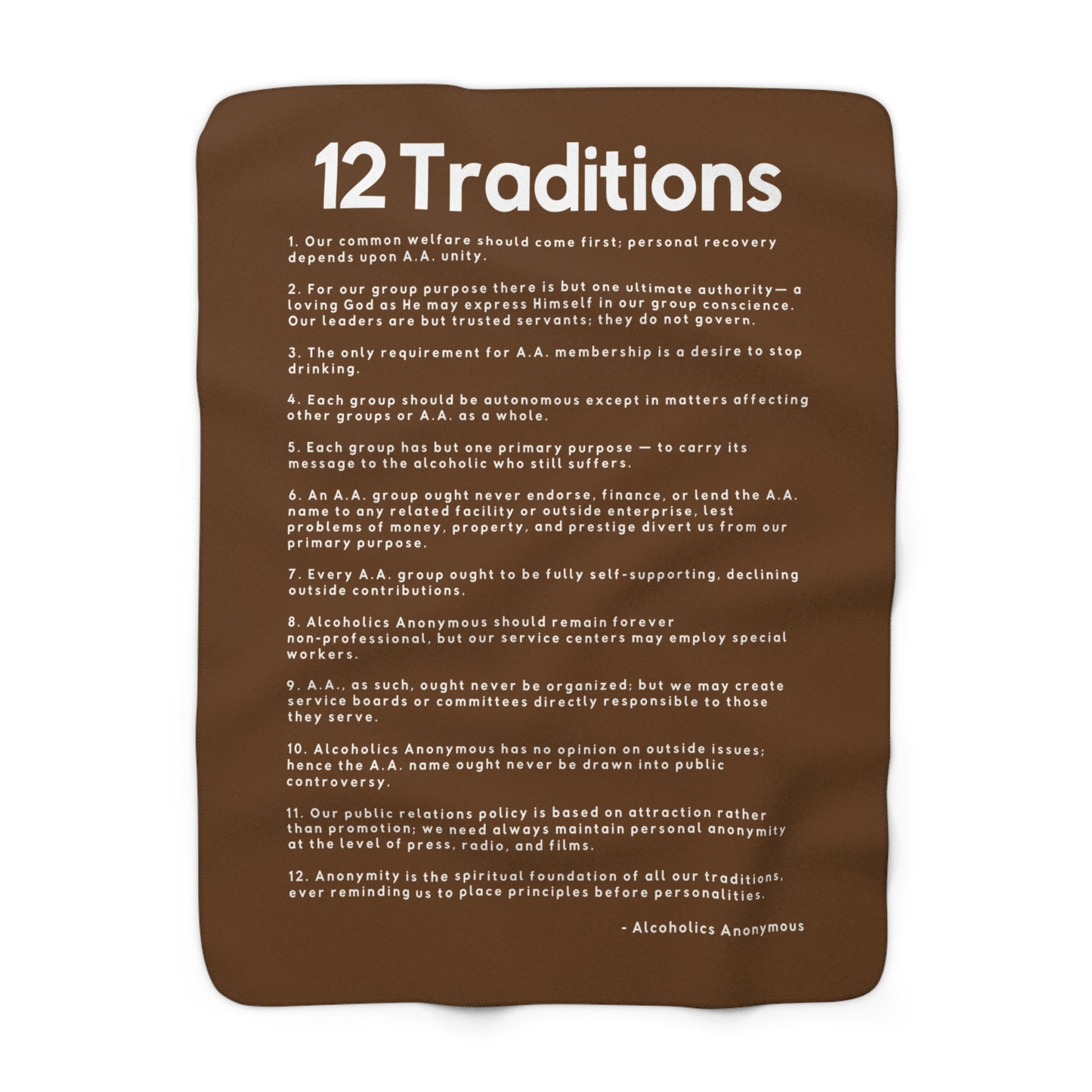 Haler Smith - Home Decor - Haler Smith Sherpa Fleece Blanket - 12 Traditions - Brown
