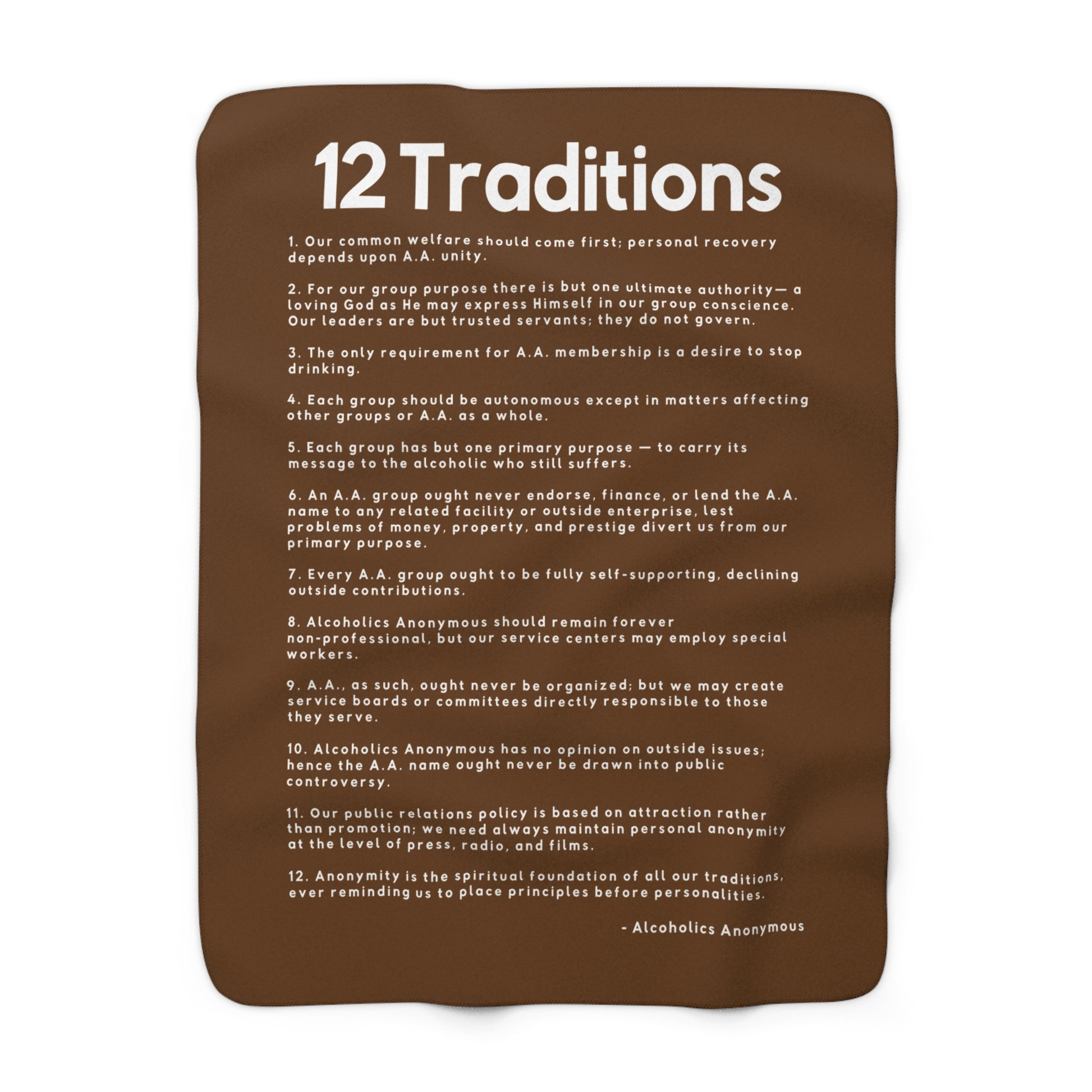 Haler Smith - Home Decor - Haler Smith Sherpa Fleece Blanket - 12 Traditions - Brown