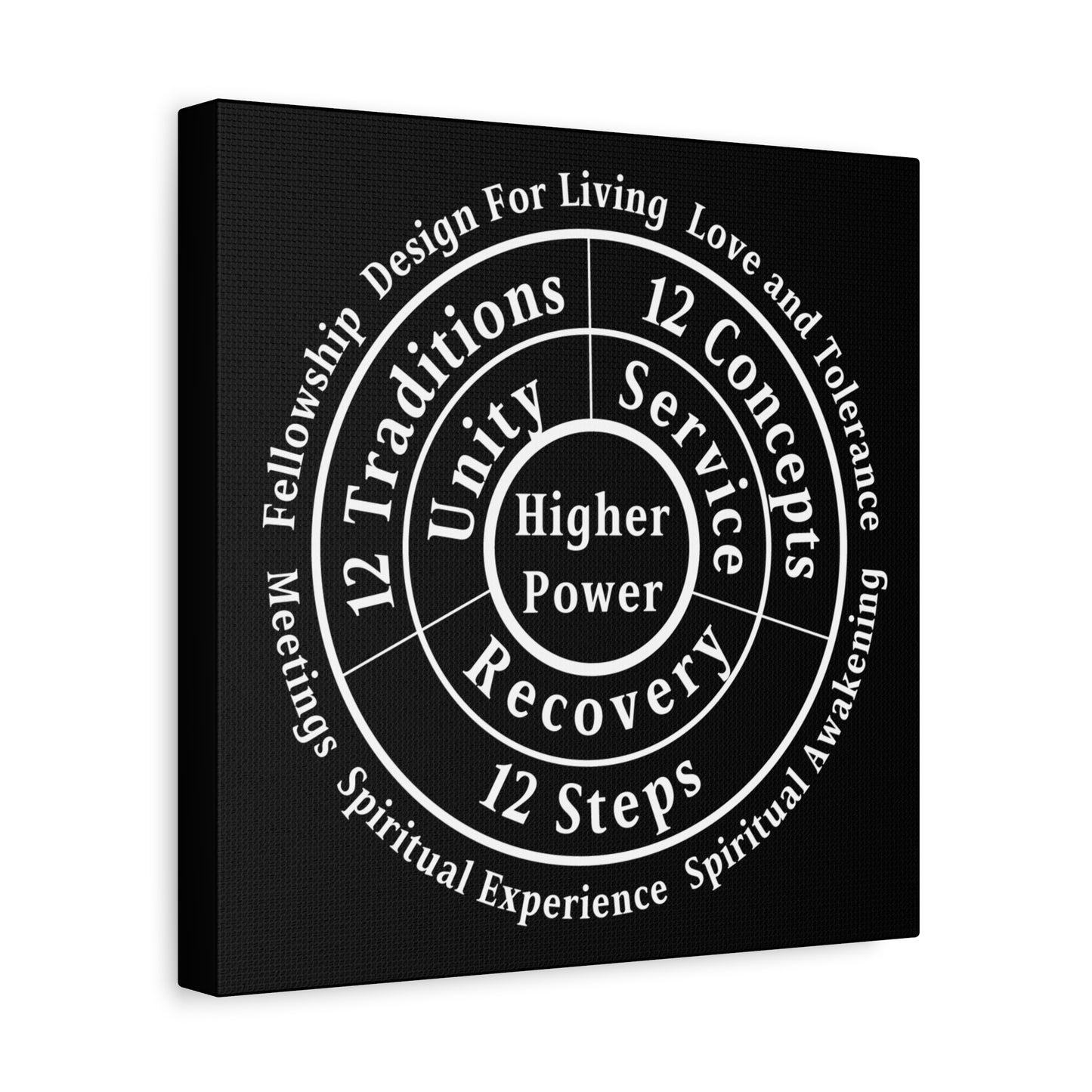 Haler Smith Matte Canvas - Higher Power 1 - Black Matte Finish - White Letters
