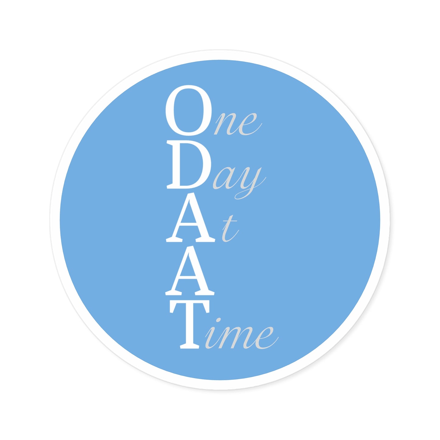 Haler Smith Vinyl Round Sticker - ODAAT - Light Blue