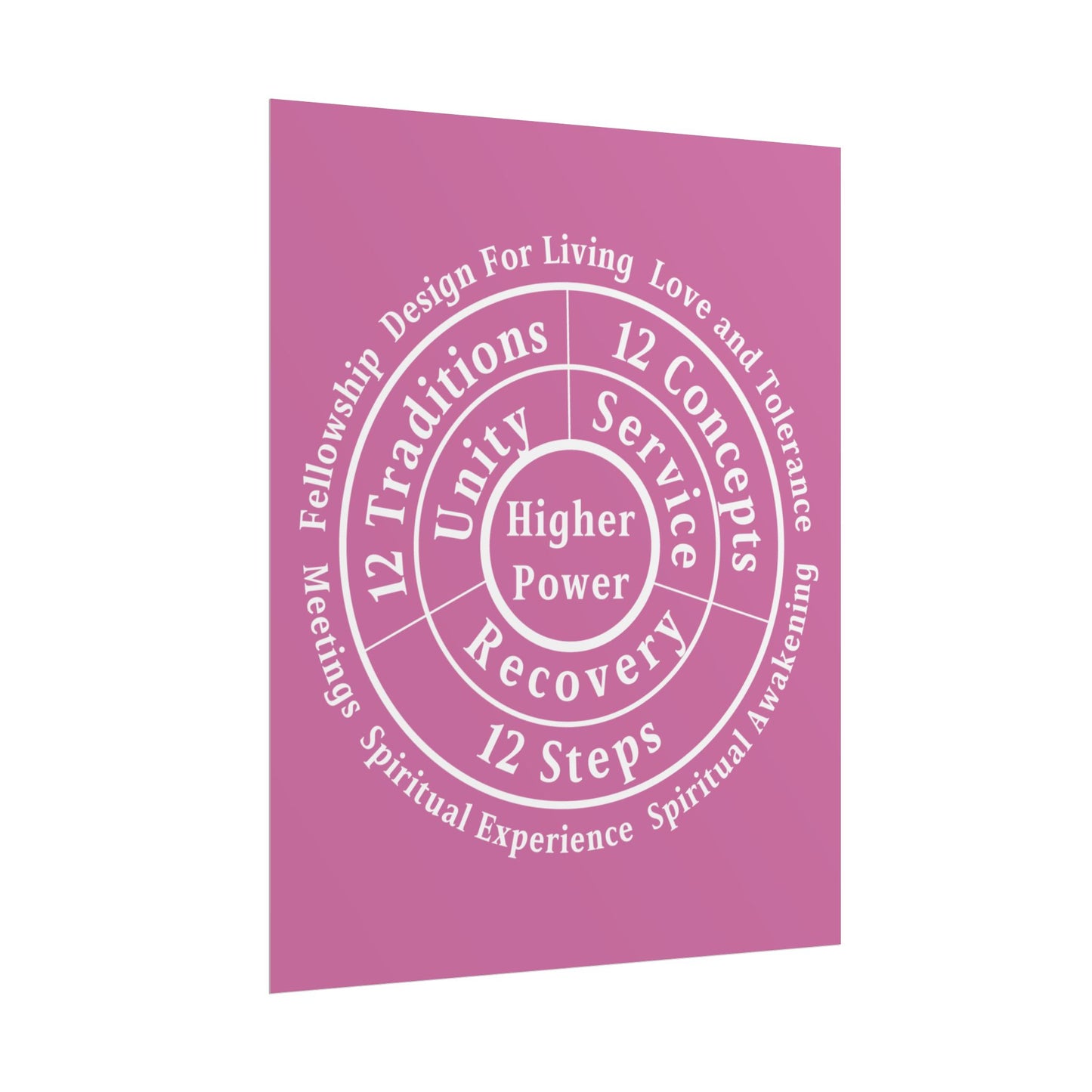 Haler Smith Rolled Poster - Higher Power 1 - Light Pink Matte Finish