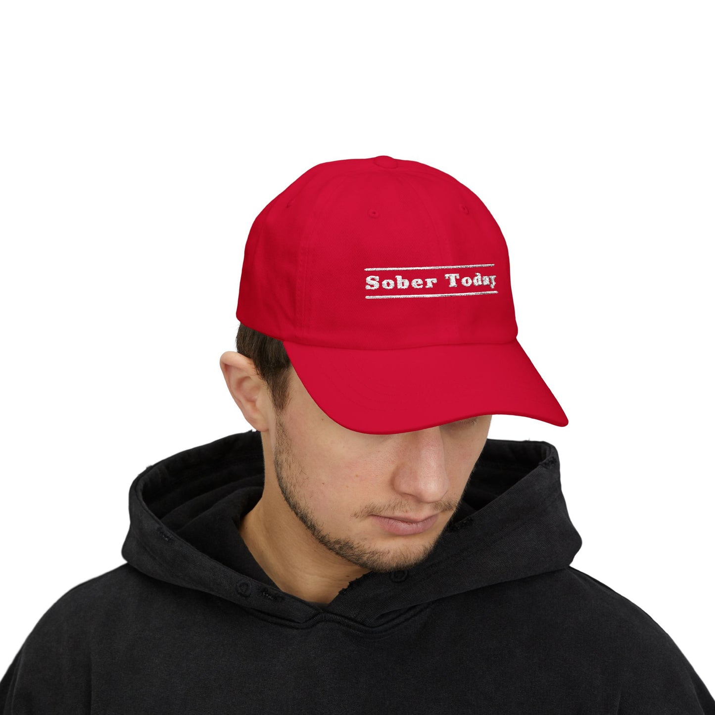 Haler Smith Dad Cap - Sober Today 3 - White