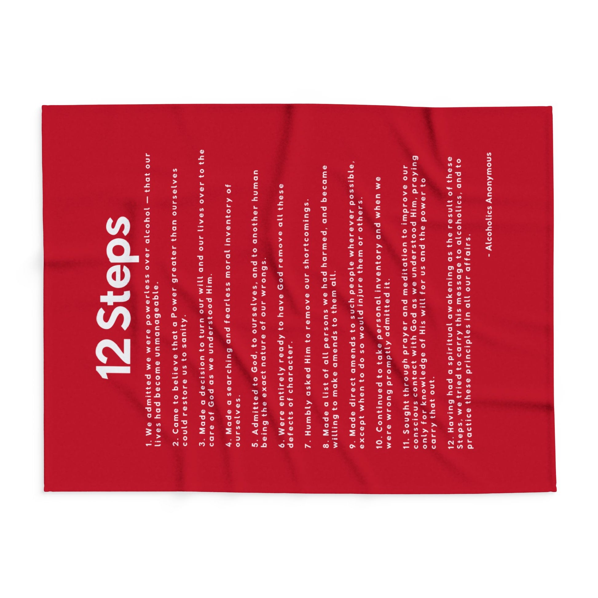 Haler Smith - Home Decor - Haler Smith Polar Fleece Blanket - 12 Steps - Dark Red