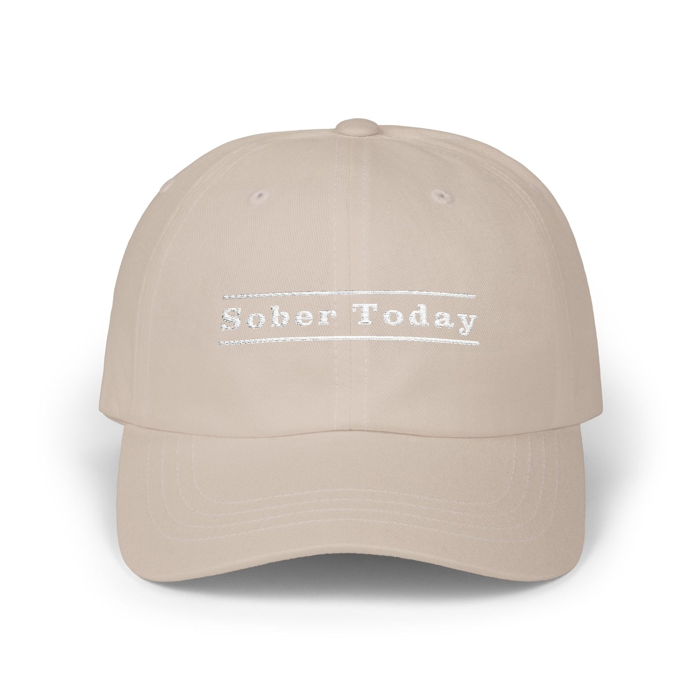 Haler Smith Dad Cap - Sober Today 3 - White