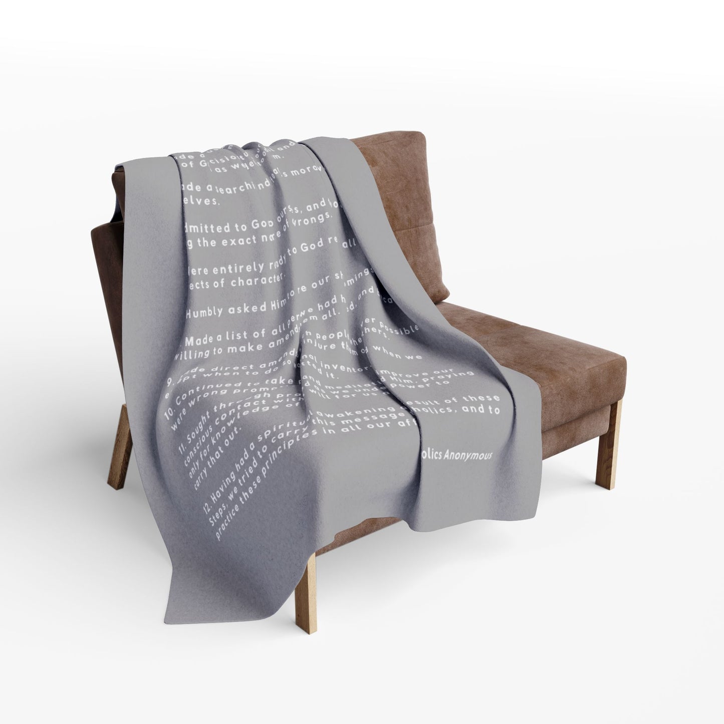 Haler Smith Polar Fleece Blanket - 12 Steps - Light Gray