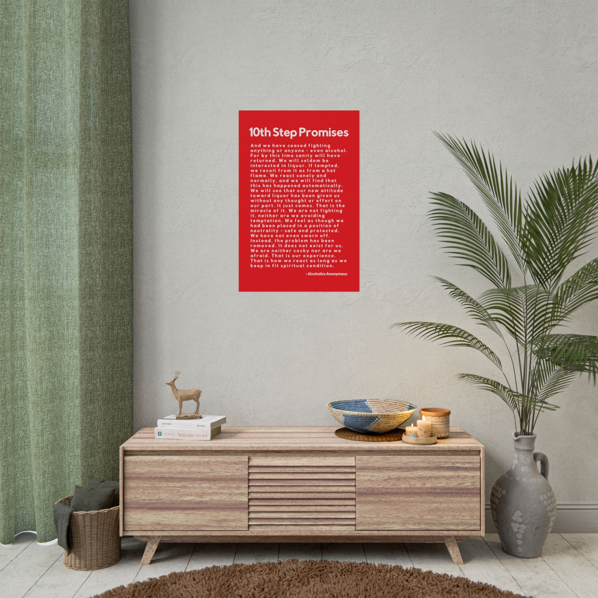 Haler Smith - Poster - Haler Smith Rolled Poster - 10th Step Promises - Vertical Red Matte Finish