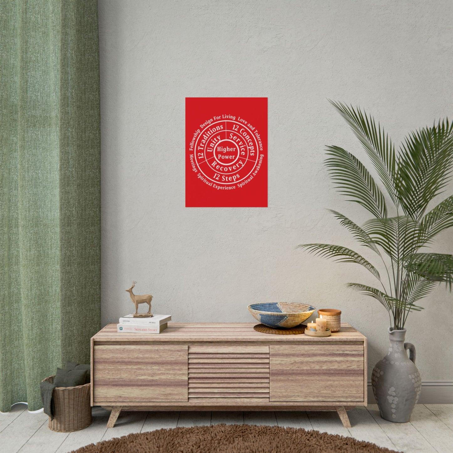 Haler Smith Rolled Poster - Higher Power 1 - Red Matte Finish