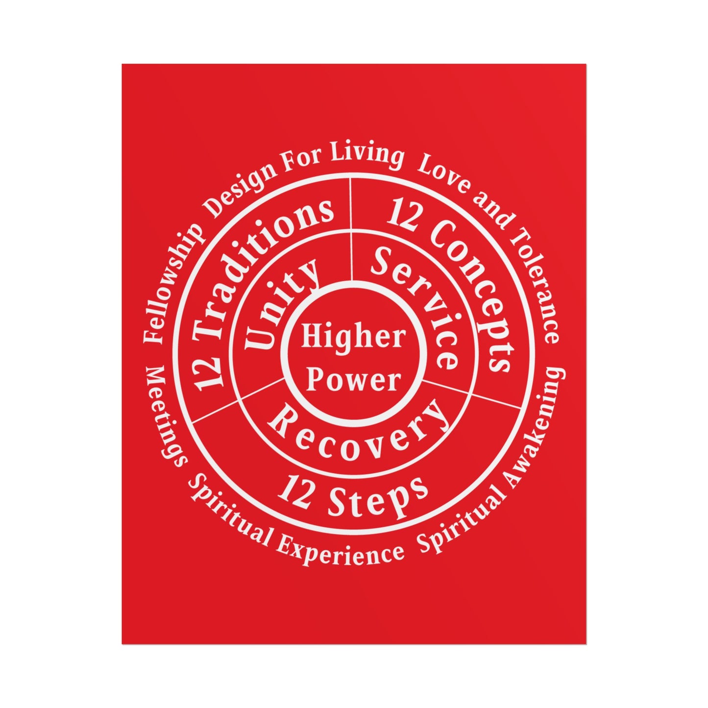 Haler Smith Rolled Poster - Higher Power 1 - Red Matte Finish