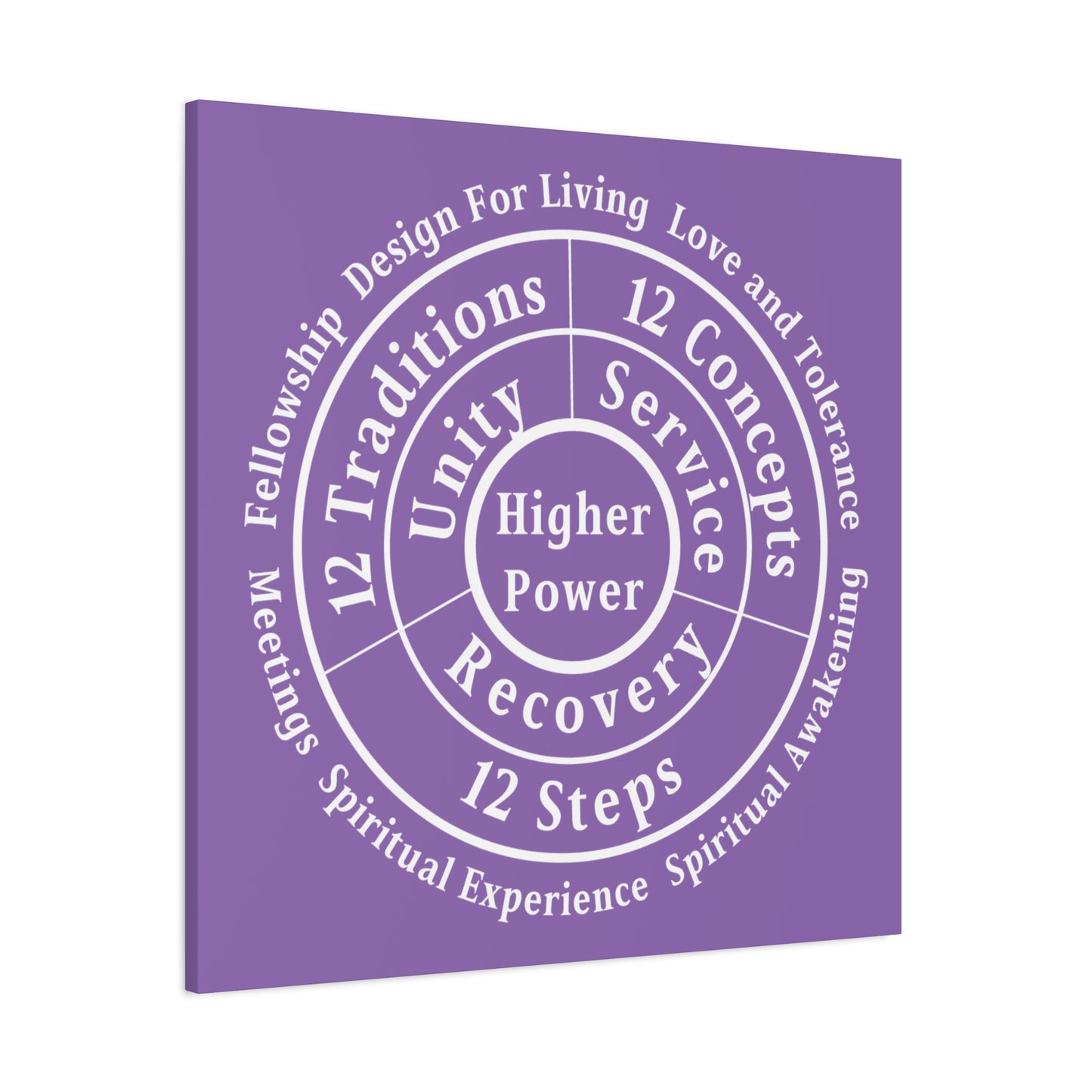 Haler Smith - Canvas - Haler Smith Matte Canvas - Higher Power 1 - Light Purple Matte Finish