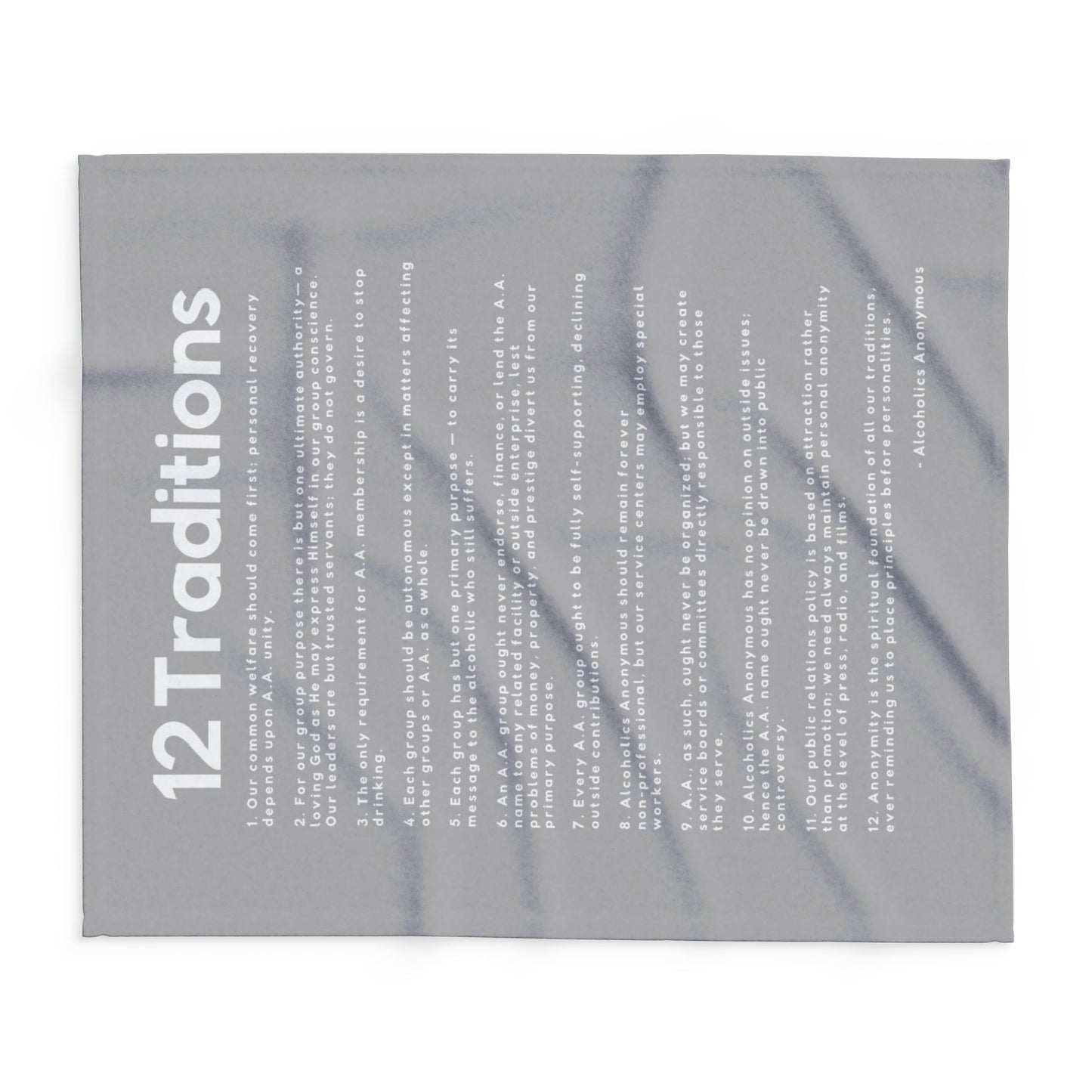 Haler Smith - Home Decor - Haler Smith Polar Fleece Blanket - 12 Traditions - Light Gray