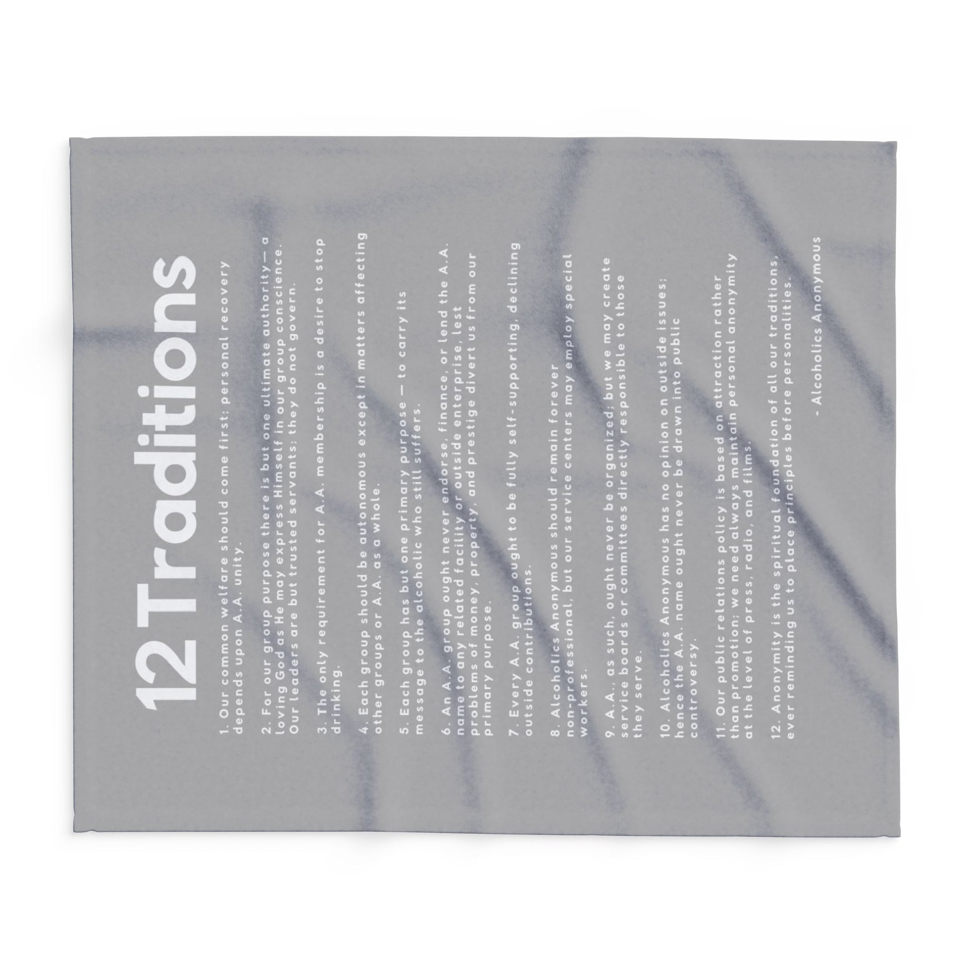 Haler Smith - Home Decor - Haler Smith Polar Fleece Blanket - 12 Traditions - Light Gray