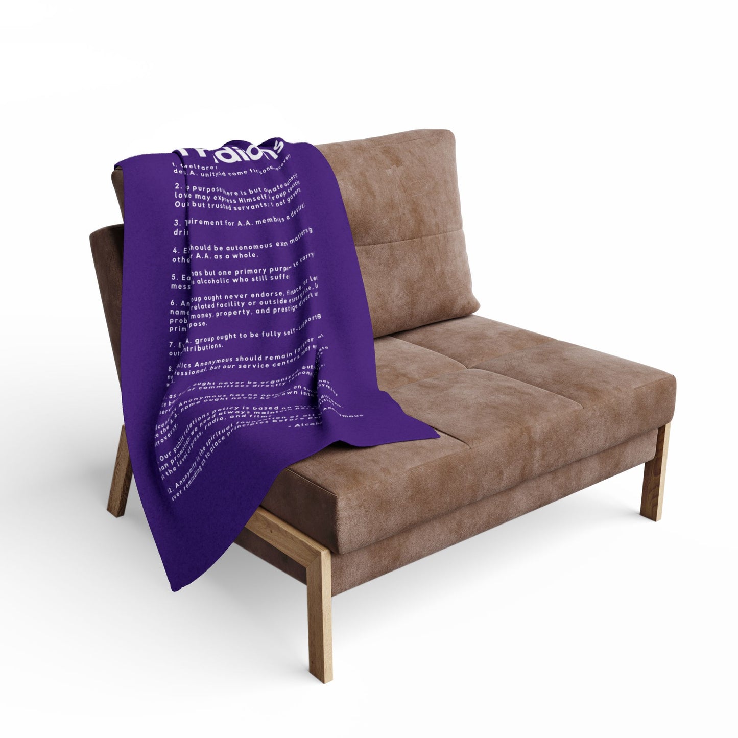 Haler Smith - Home Decor - Haler Smith Polar Fleece Blanket - 12 Traditions - Purple
