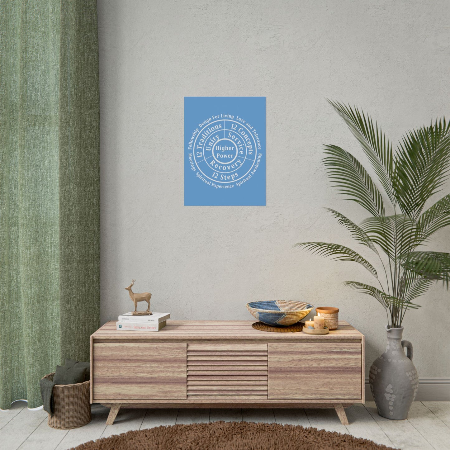 Haler Smith Rolled Poster - Higher Power 1 - Light Blue Matte Finish