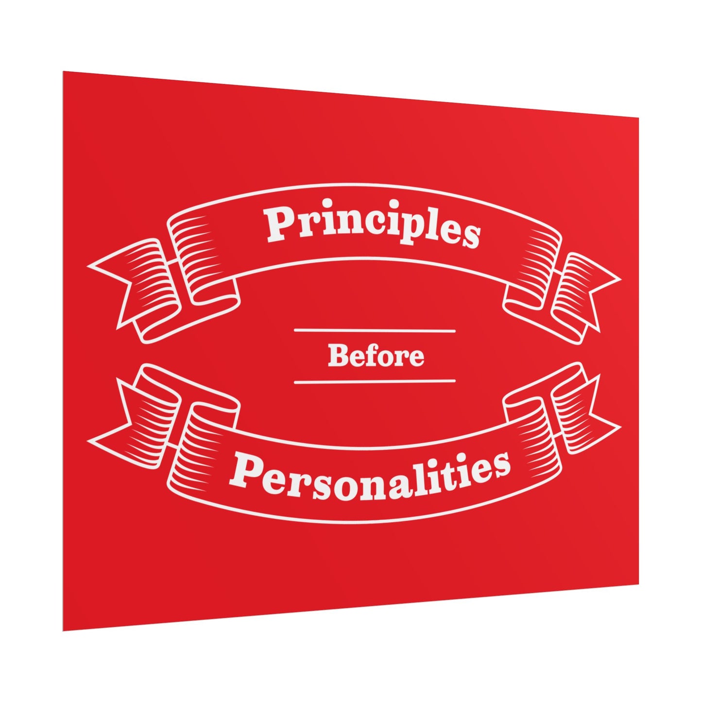 Haler Smith - Poster - Haler Smith Rolled Poster - Principles Before Personalities 1 - Light Pink Matte Finish