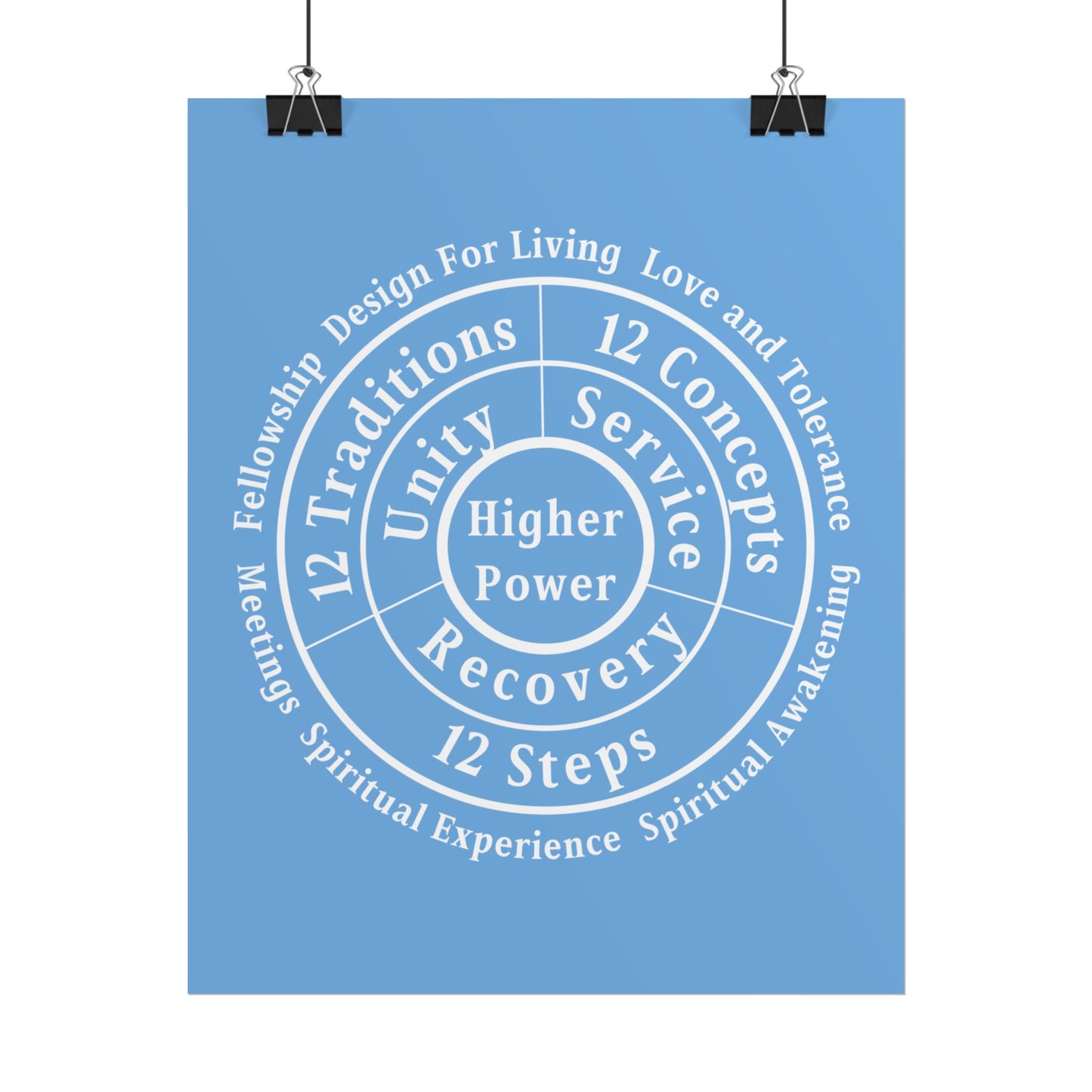 Haler Smith Rolled Poster - Higher Power 1 - Light Blue Matte Finish
