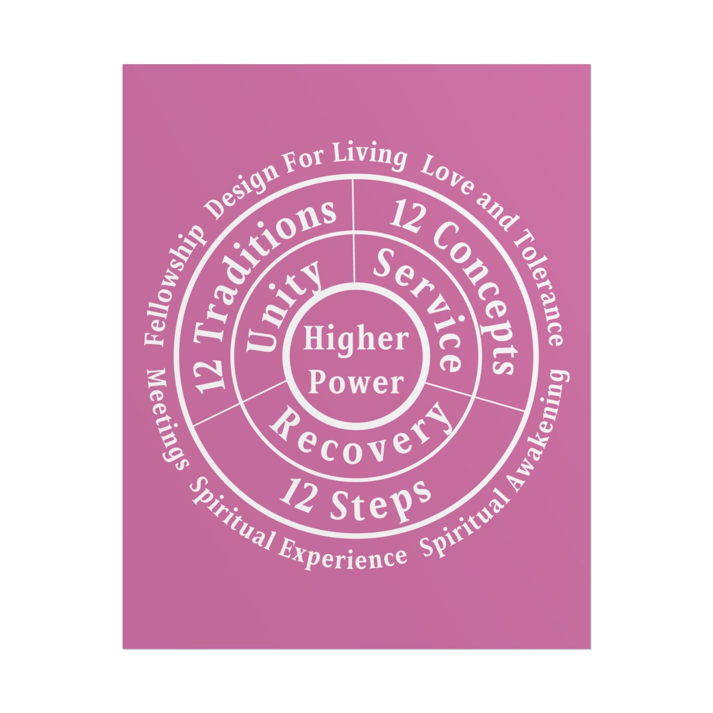 Haler Smith Rolled Poster - Higher Power 1 - Light Pink Matte Finish