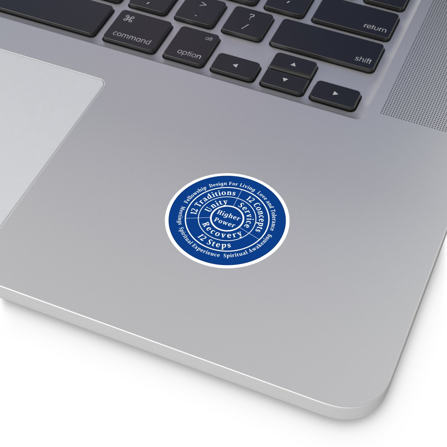 Haler Smith Vinyl Round Sticker - Higher Power 1 - Dark Blue