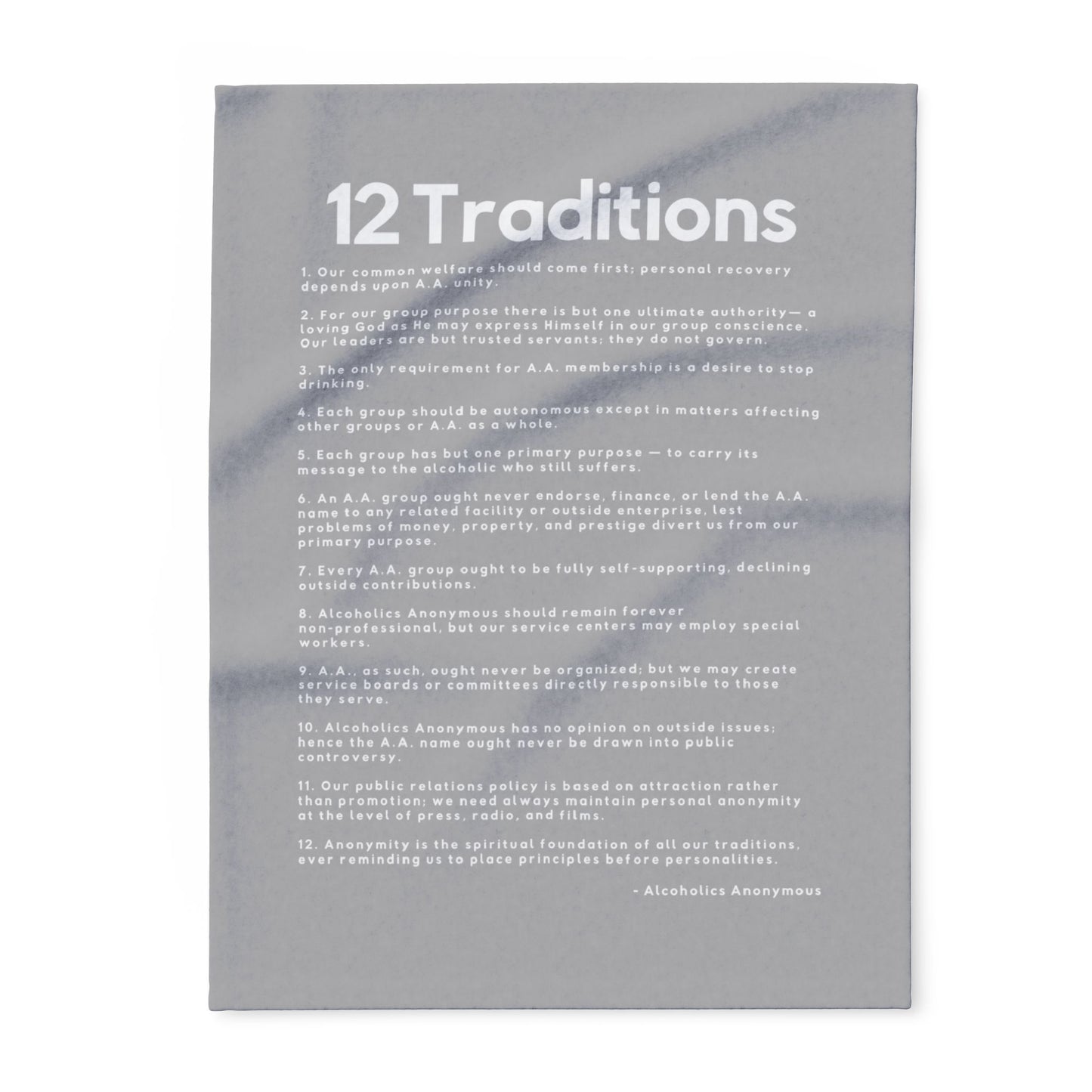 Haler Smith - Home Decor - Haler Smith Polar Fleece Blanket - 12 Traditions - Light Gray