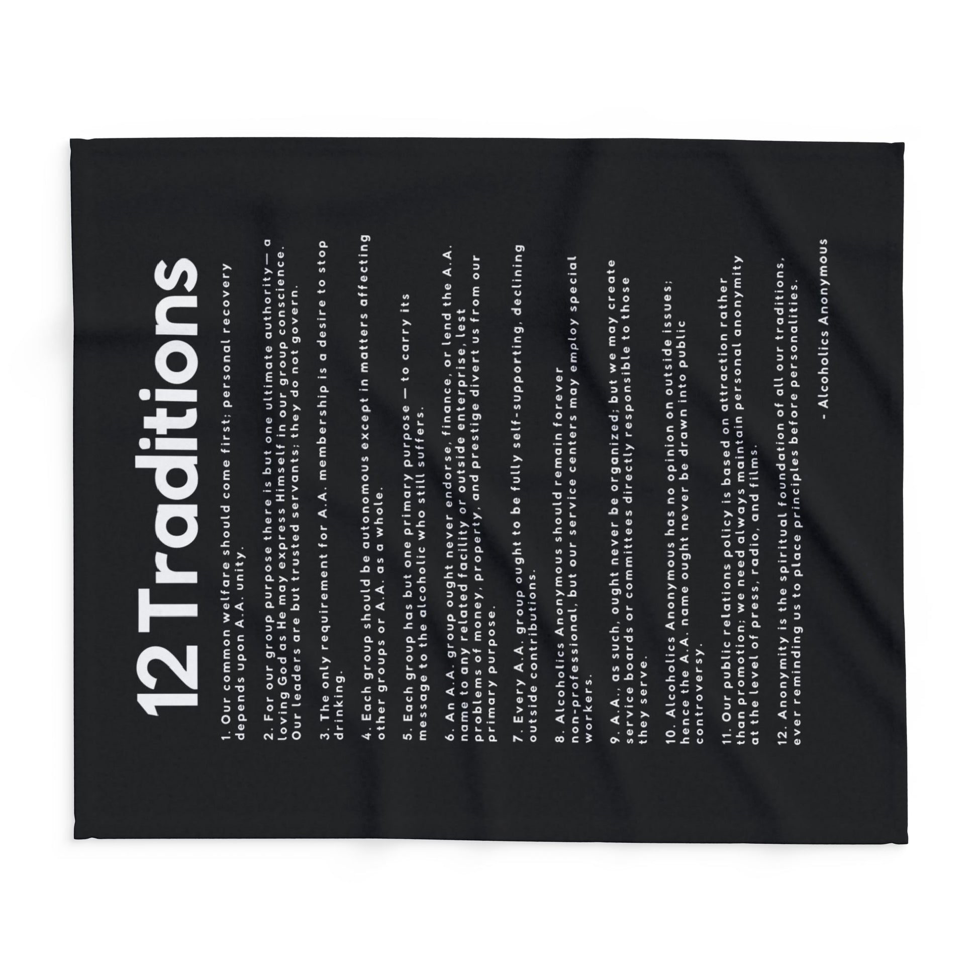 Haler Smith - Home Decor - Haler Smith Polar Fleece Blanket - 12 Traditions - Black