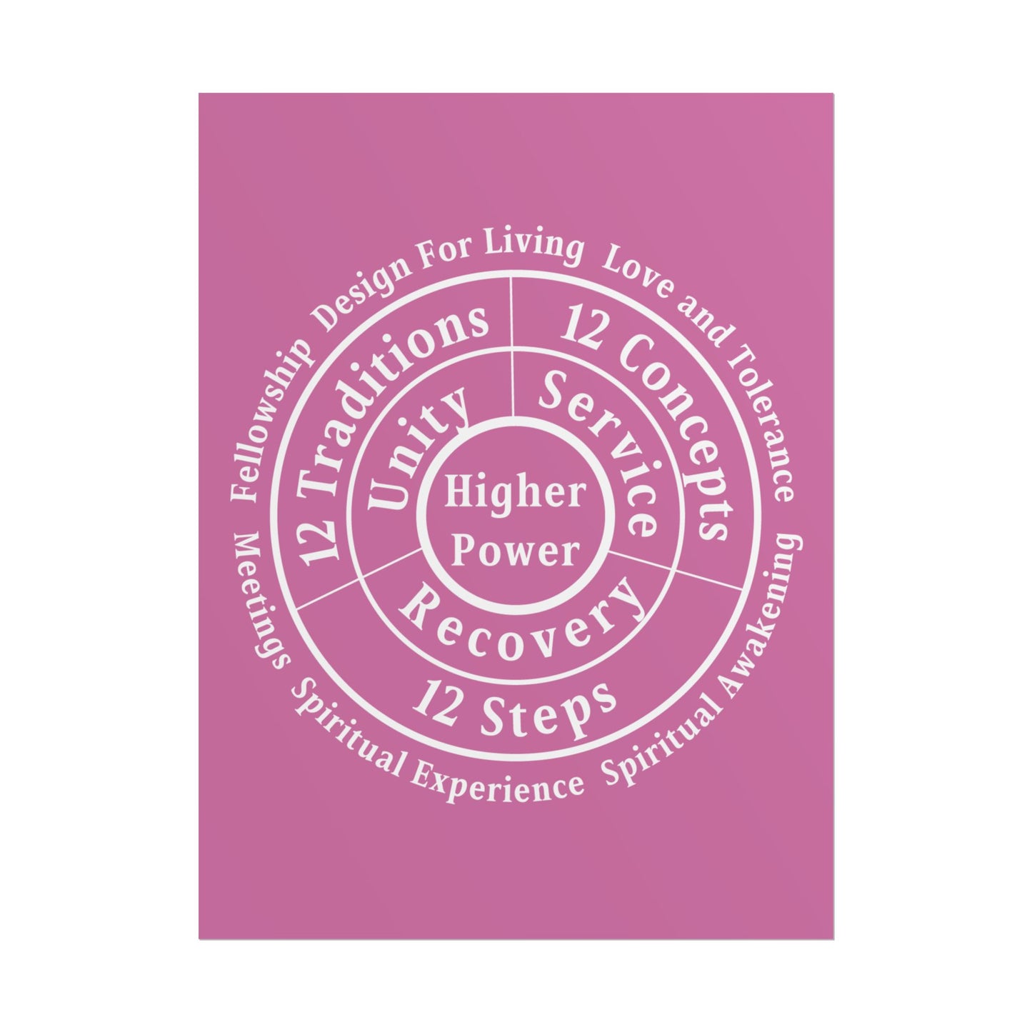 Haler Smith Rolled Poster - Higher Power 1 - Light Pink Matte Finish
