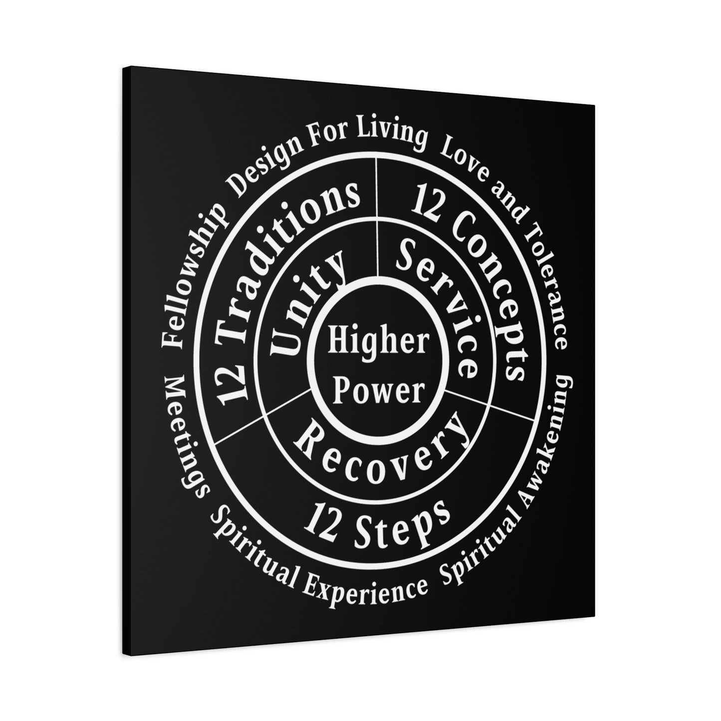 Haler Smith Matte Canvas - Higher Power 1 - Black Matte Finish - White Letters