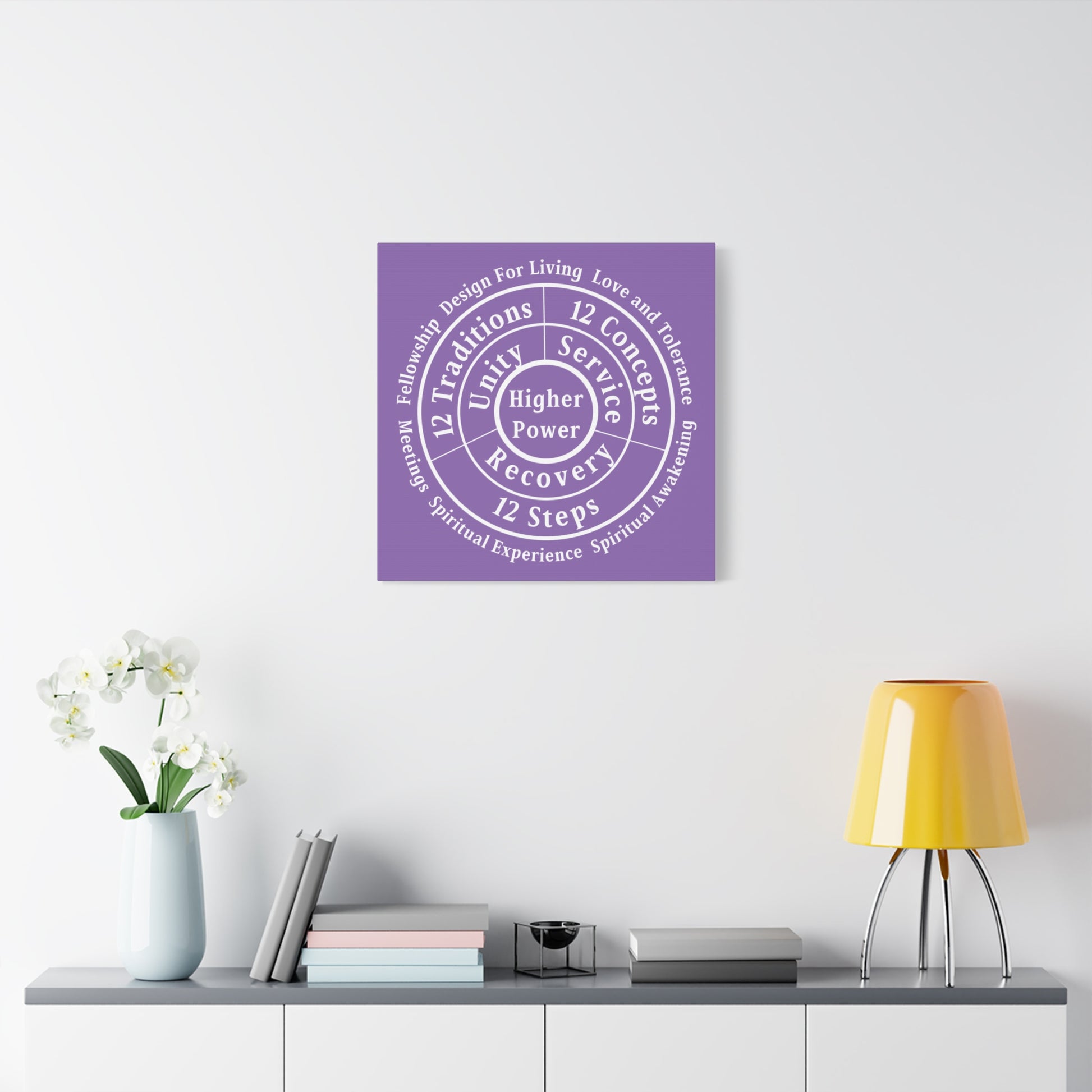 Haler Smith - Canvas - Haler Smith Matte Canvas - Higher Power 1 - Light Purple Matte Finish