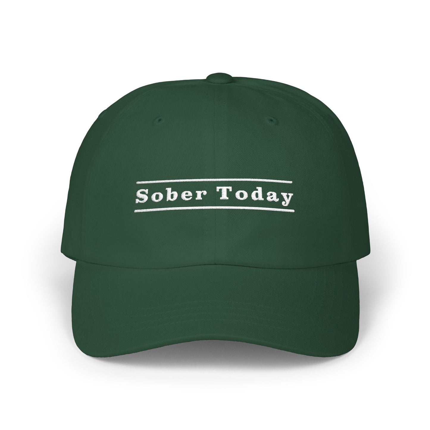 Haler Smith Dad Cap - Sober Today 3 - White