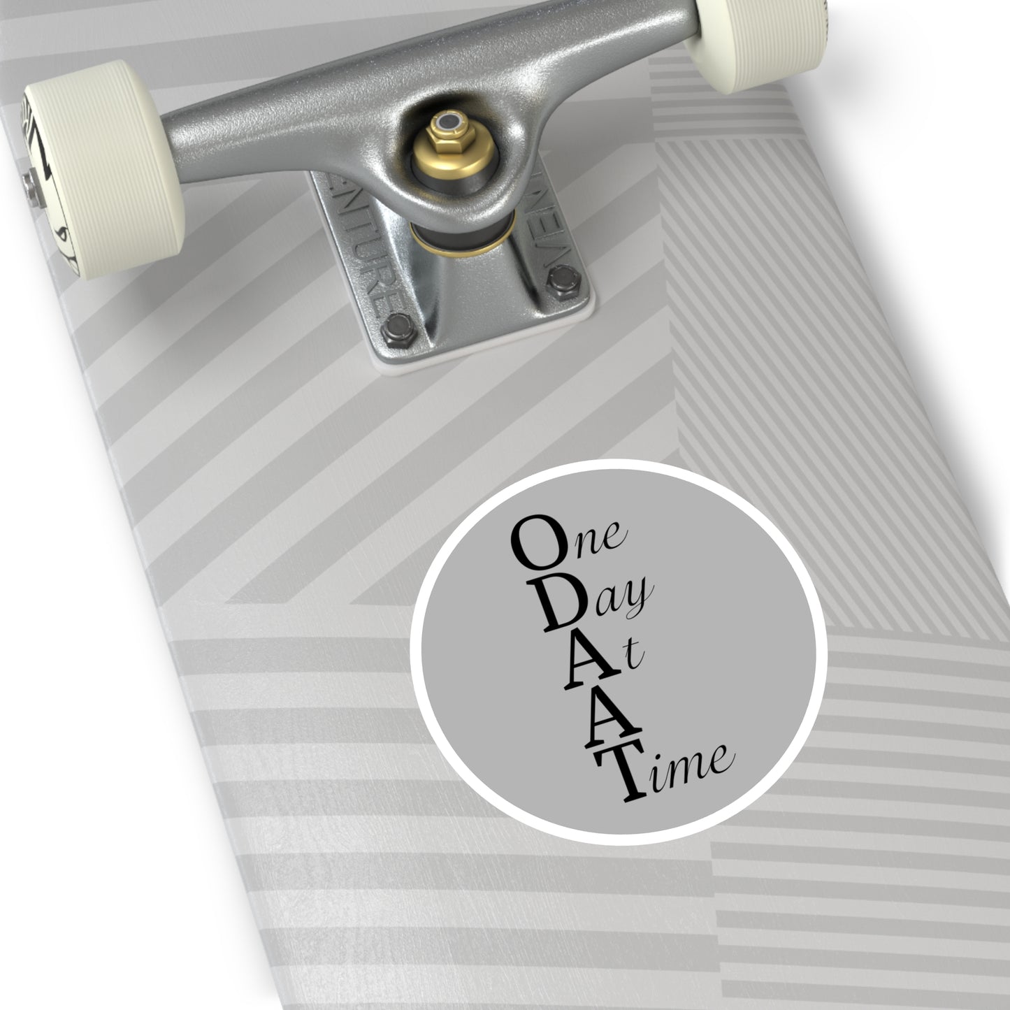 Haler Smith Vinyl Round Sticker - ODAAT - Light Gray