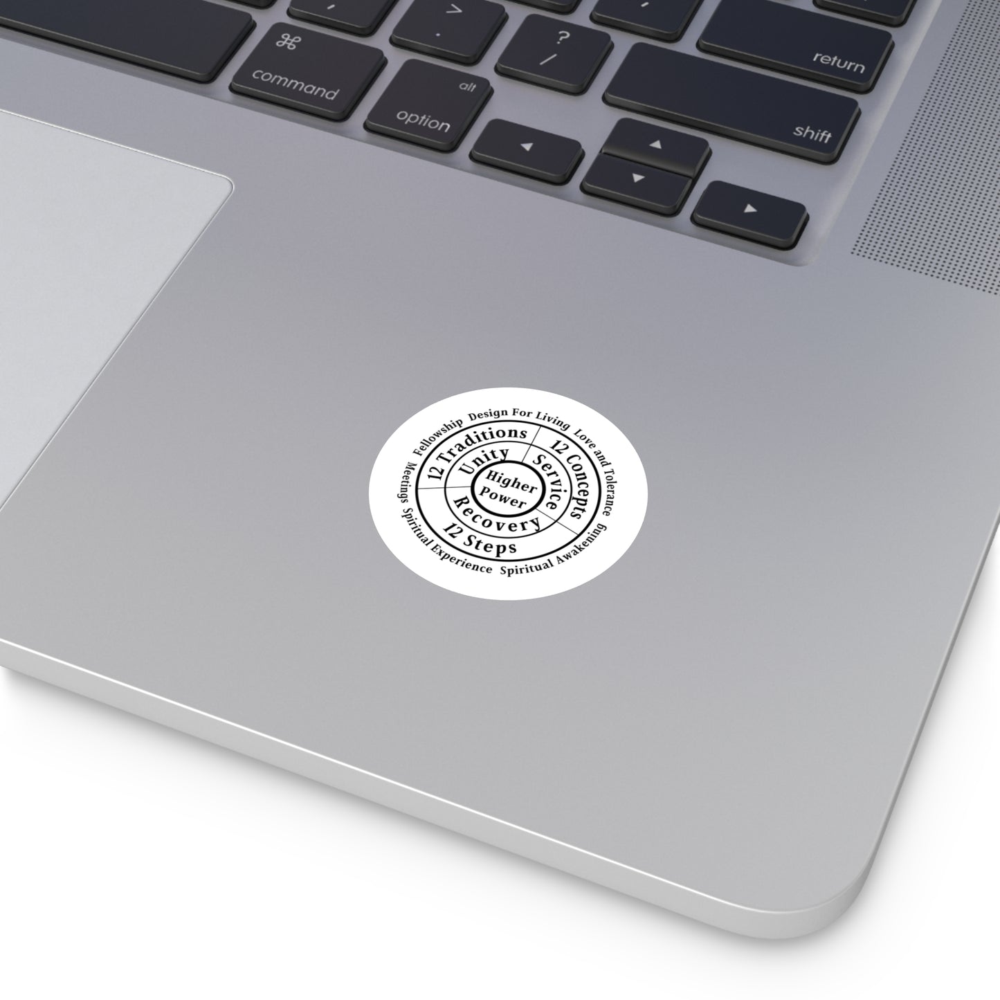 Haler Smith Vinyl Round Sticker - Higher Power 1 - White