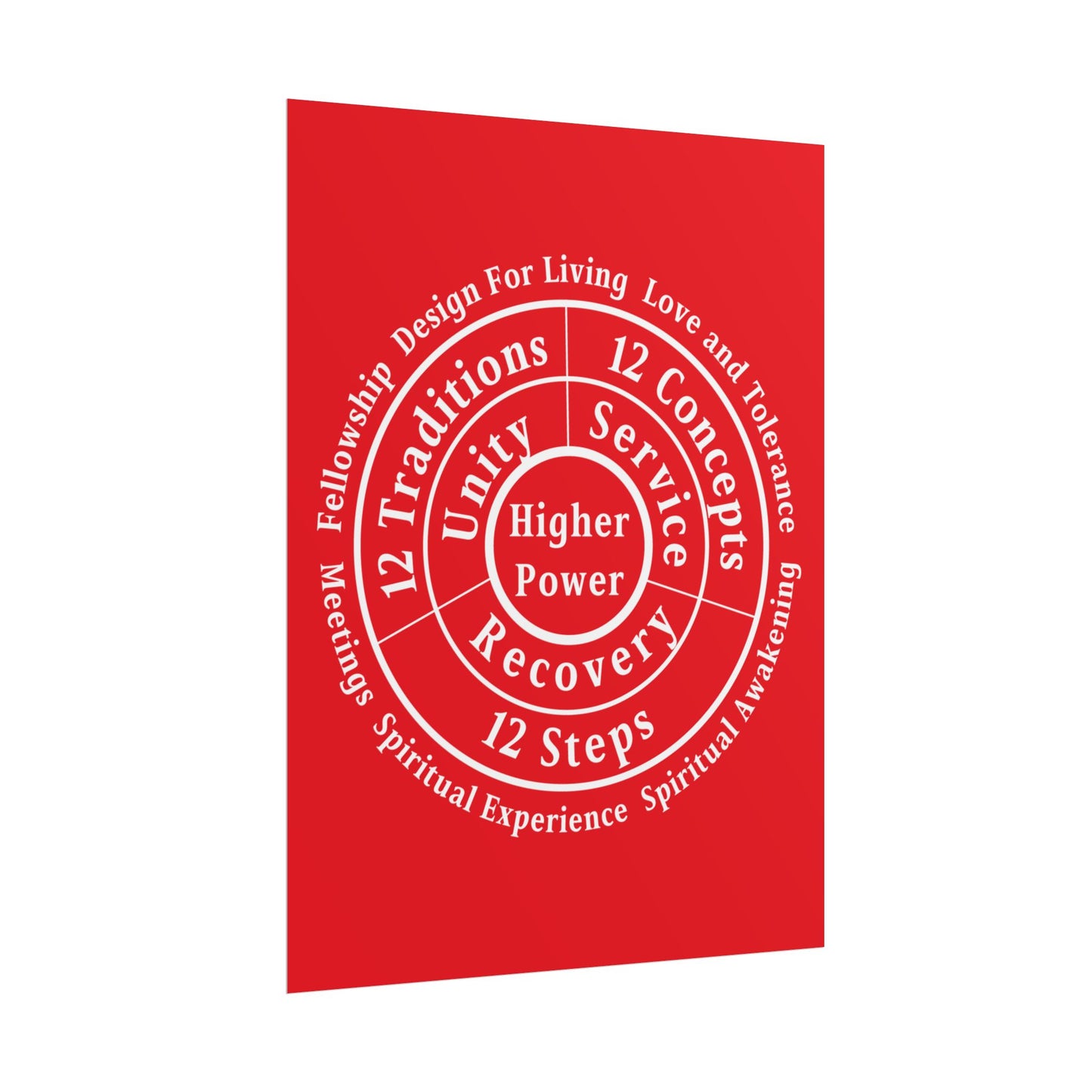 Haler Smith Rolled Poster - Higher Power 1 - Red Matte Finish