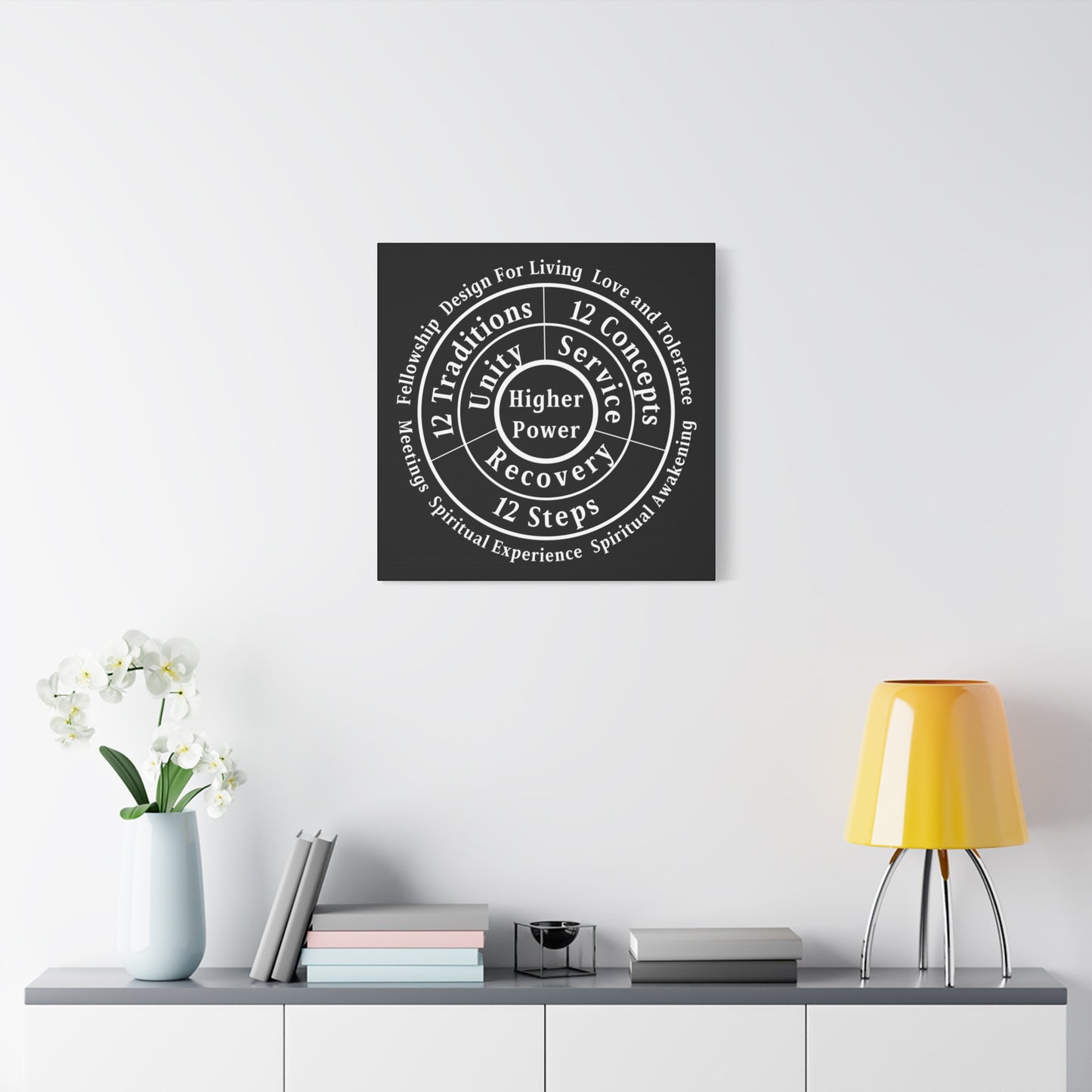 Haler Smith Matte Canvas - Higher Power 1 - Black Matte Finish - White Letters