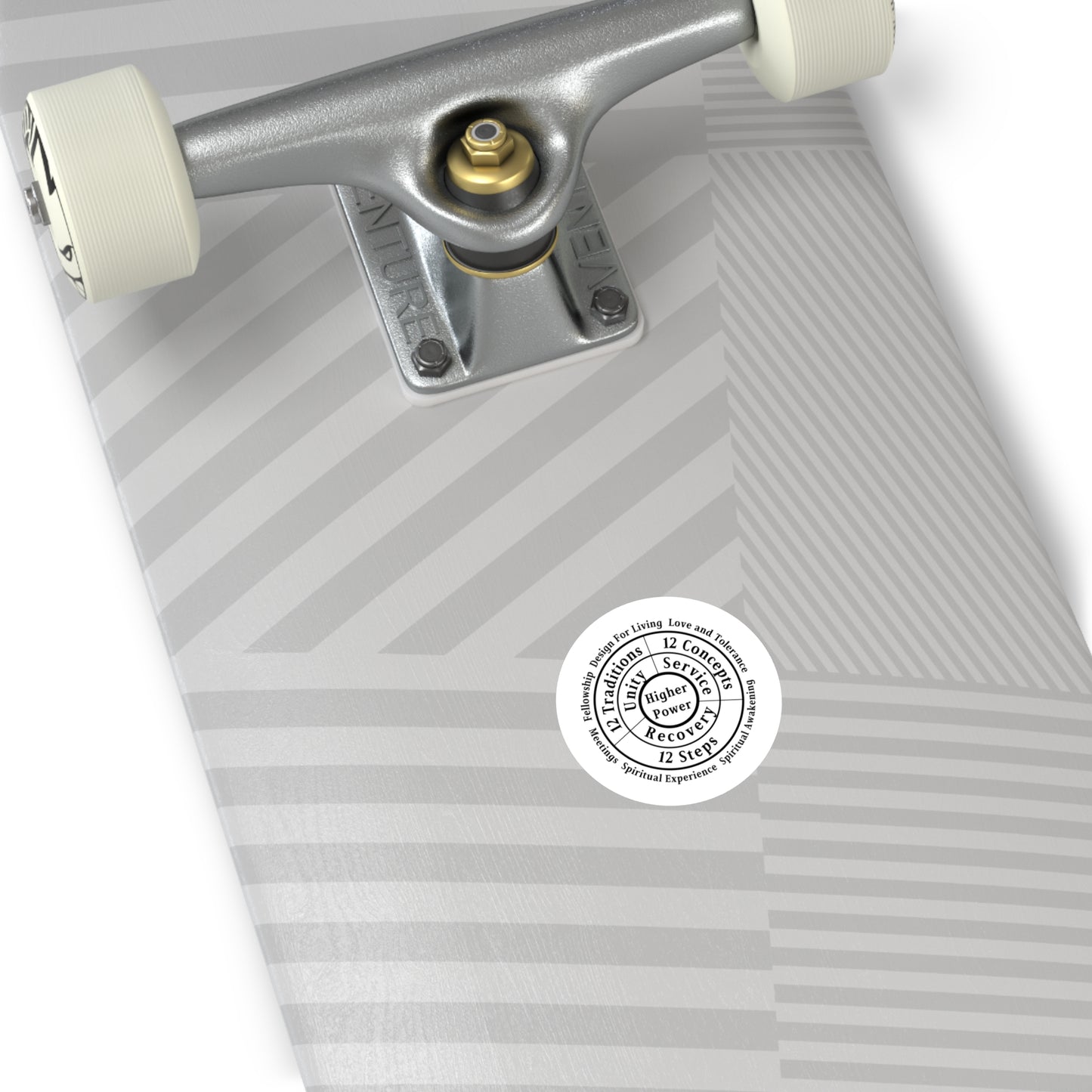 Haler Smith Vinyl Round Sticker - Higher Power 1 - White