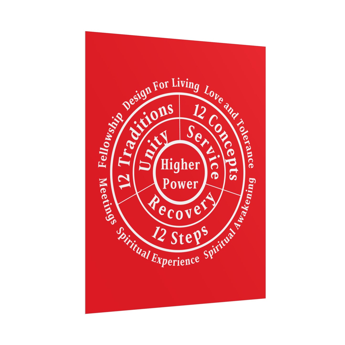 Haler Smith Rolled Poster - Higher Power 1 - Red Matte Finish