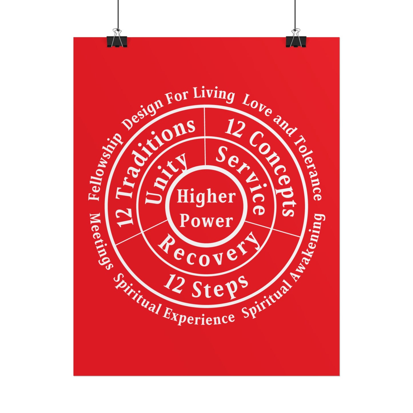 Haler Smith Rolled Poster - Higher Power 1 - Red Matte Finish