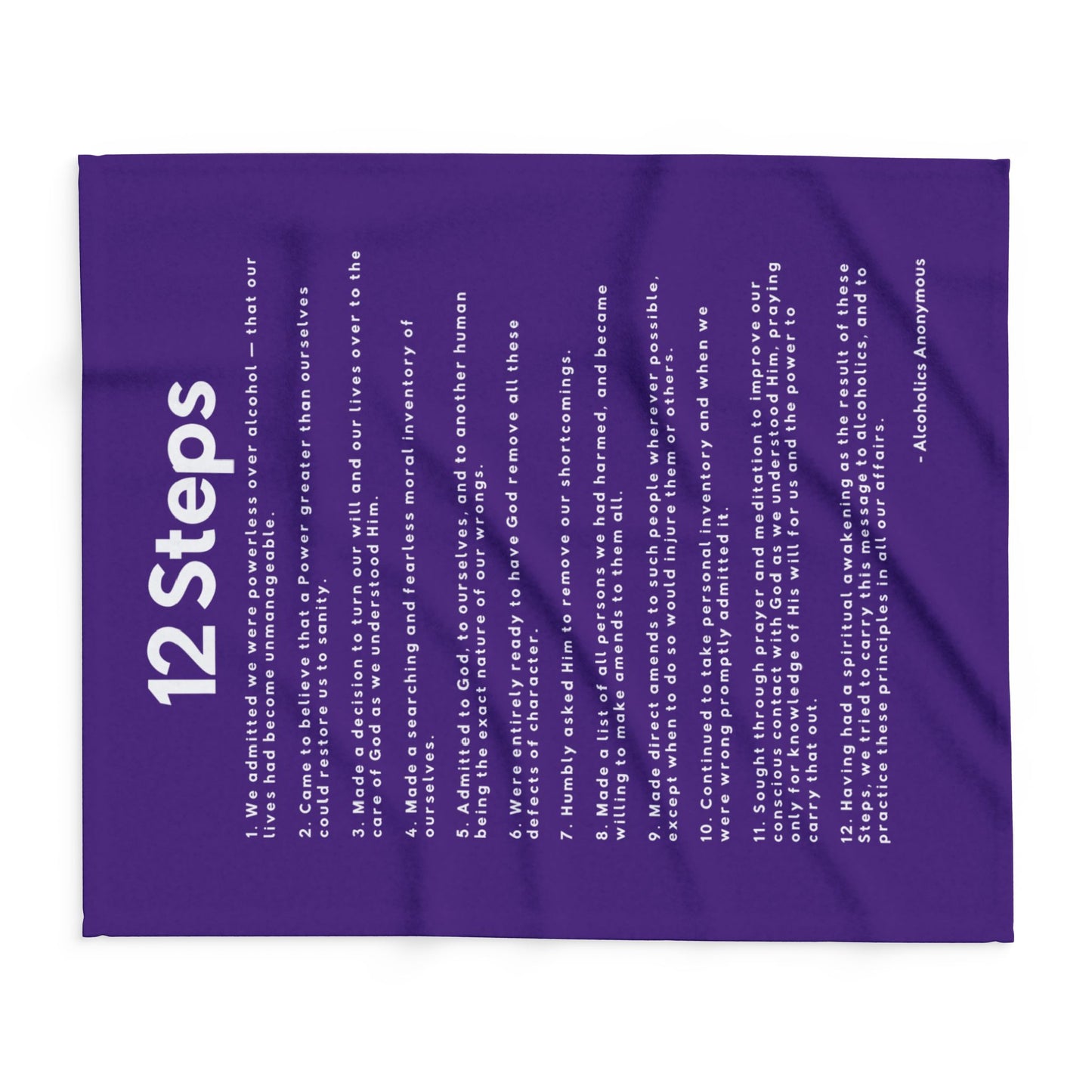 Haler Smith - Home Decor - Haler Smith Polar Fleece Blanket - 12 Steps - Purple