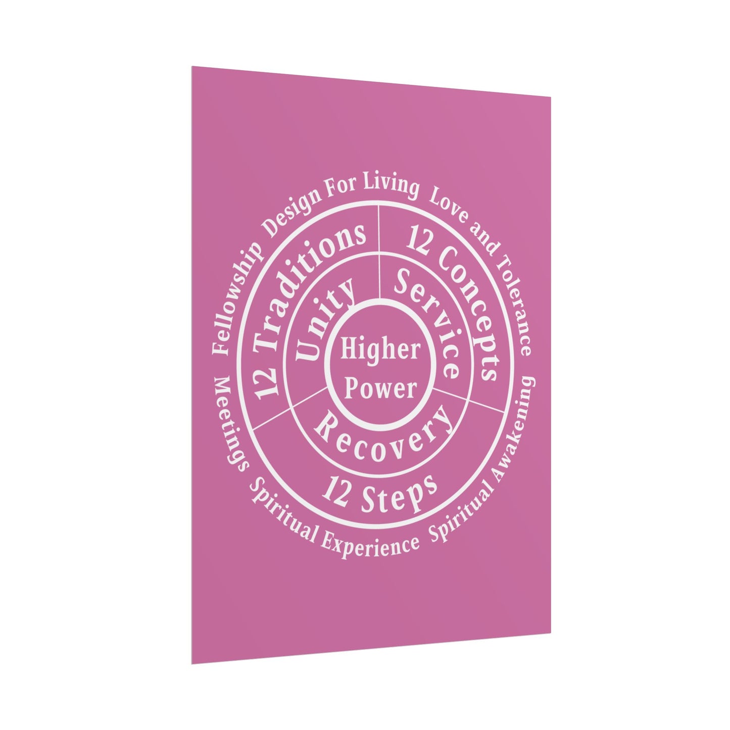 Haler Smith Rolled Poster - Higher Power 1 - Light Pink Matte Finish