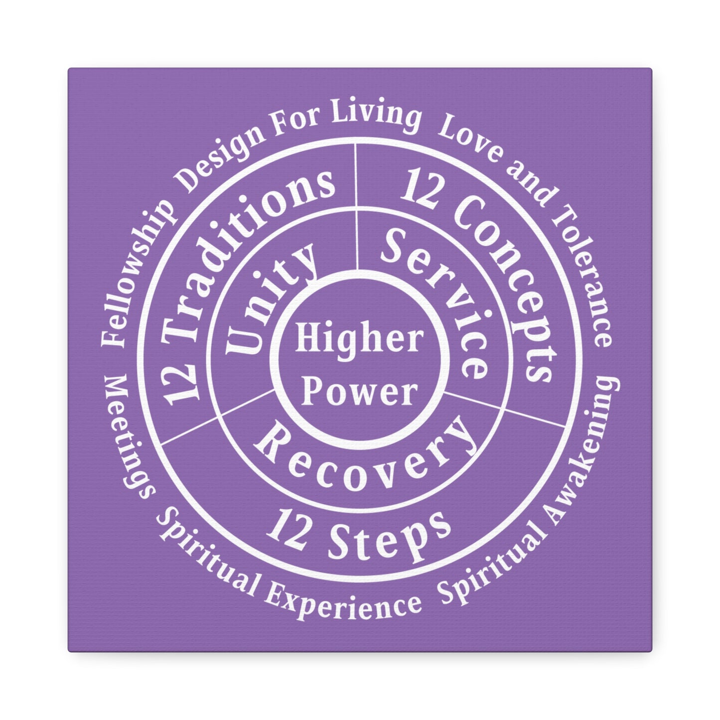 Haler Smith - Canvas - Haler Smith Matte Canvas - Higher Power 1 - Light Purple Matte Finish