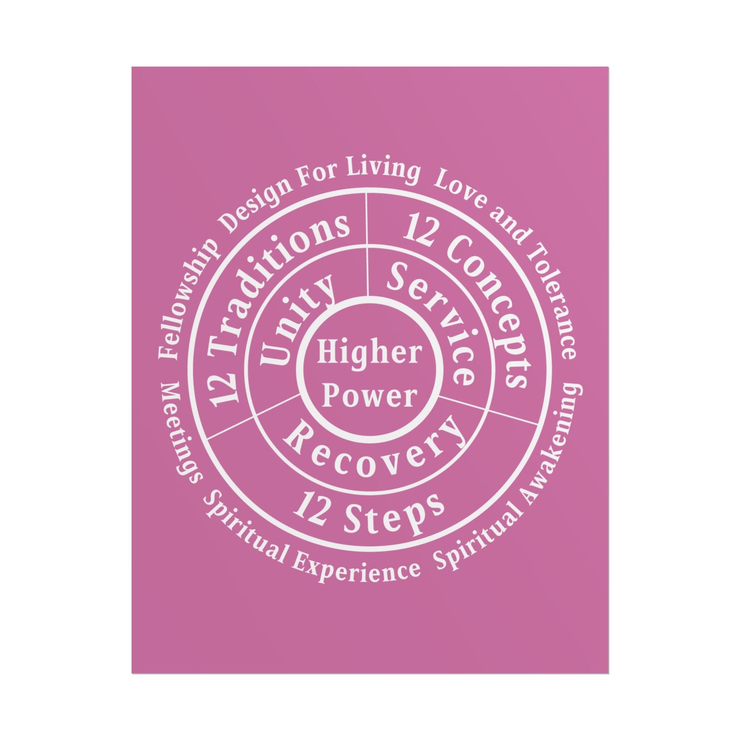 Haler Smith Rolled Poster - Higher Power 1 - Light Pink Matte Finish