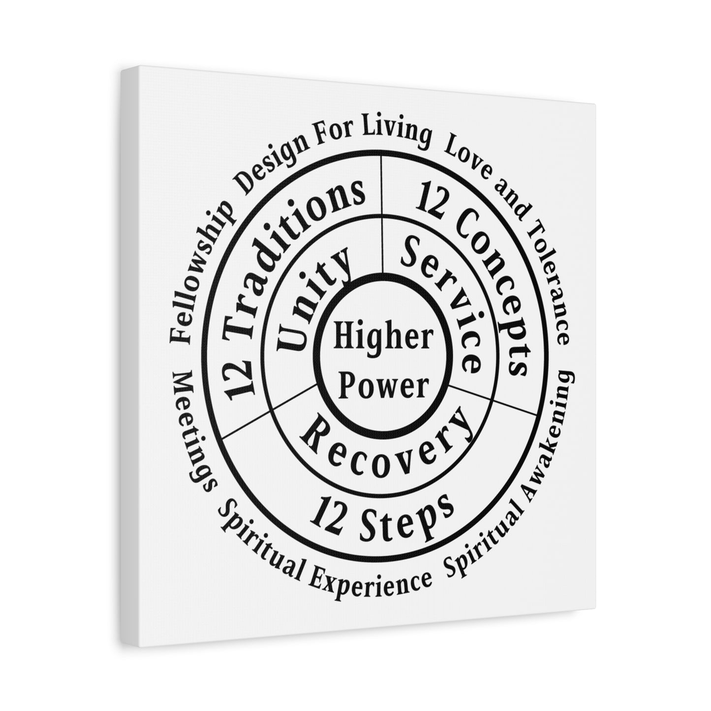 Haler Smith - Canvas - Haler Smith Matte Canvas - Higher Power 1 - White Matte Finish