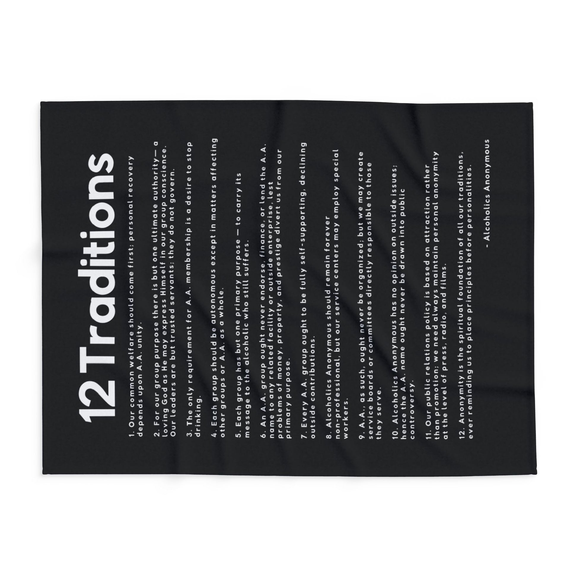 Haler Smith - Home Decor - Haler Smith Polar Fleece Blanket - 12 Traditions - Black