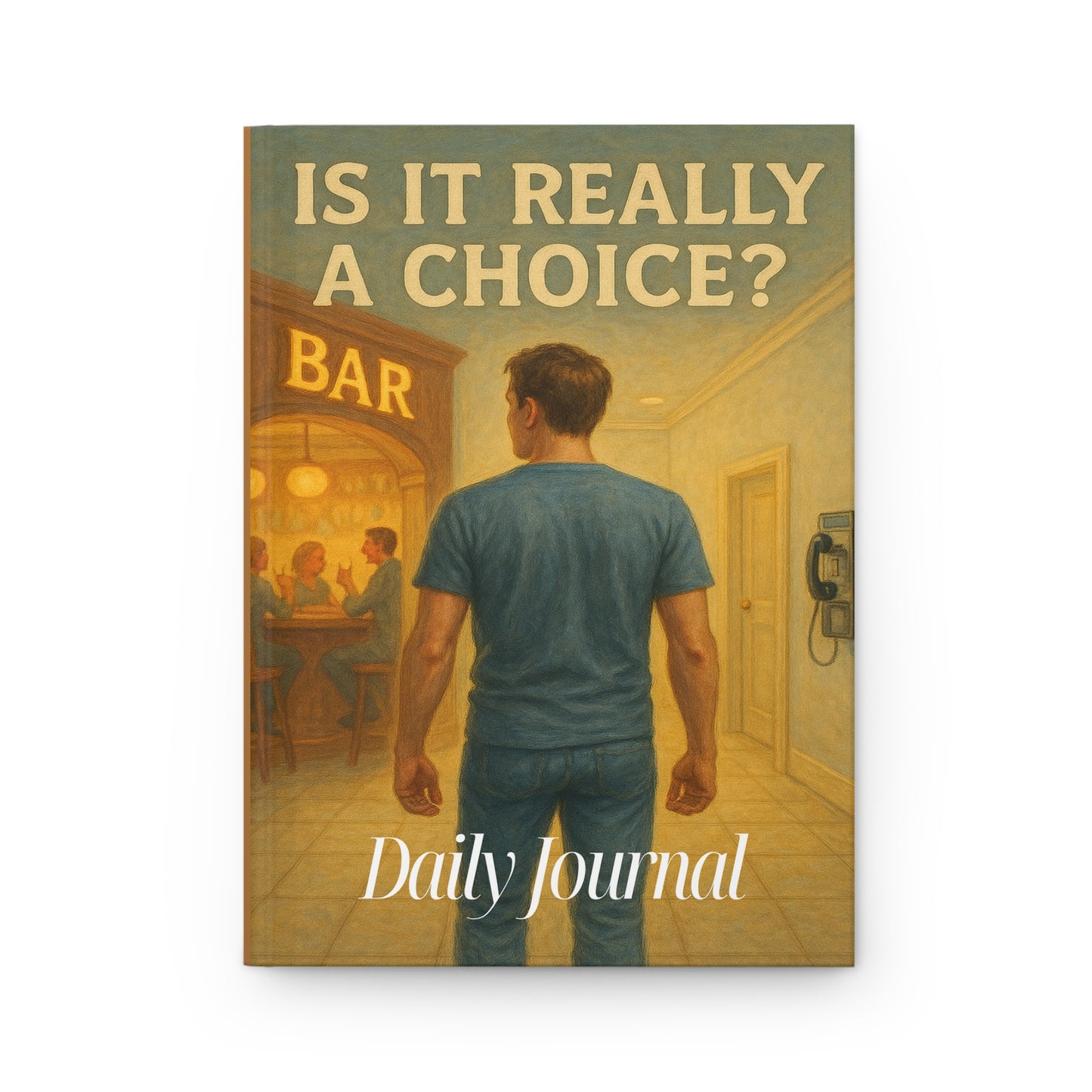 Haler Smith Hardcover Journal - Daily Journal - Is It Really A Choice - Bar and Phone
