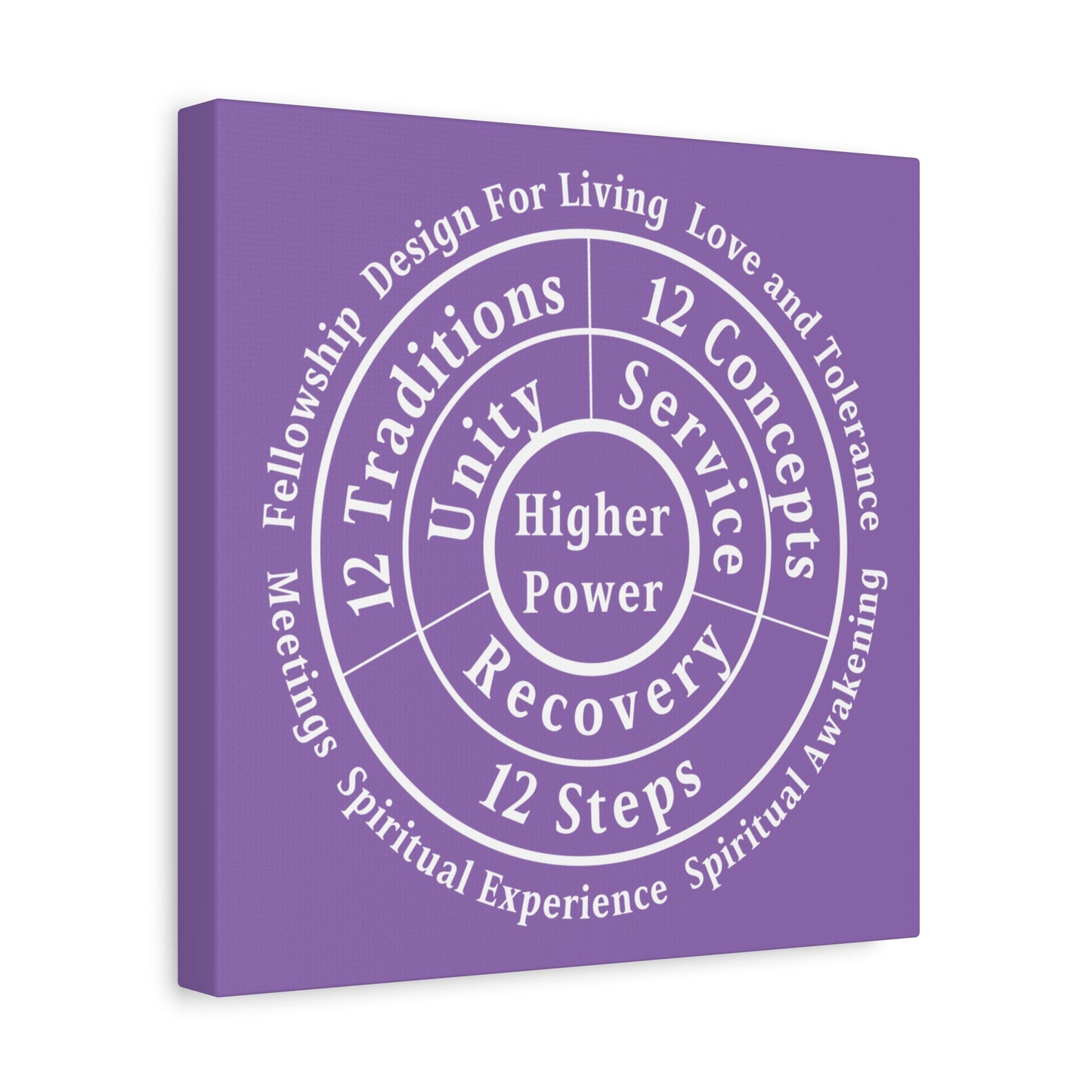 Haler Smith - Canvas - Haler Smith Matte Canvas - Higher Power 1 - Light Purple Matte Finish